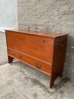 GOODWOOD Antique Pine Mule Chest with Dummy Drawers