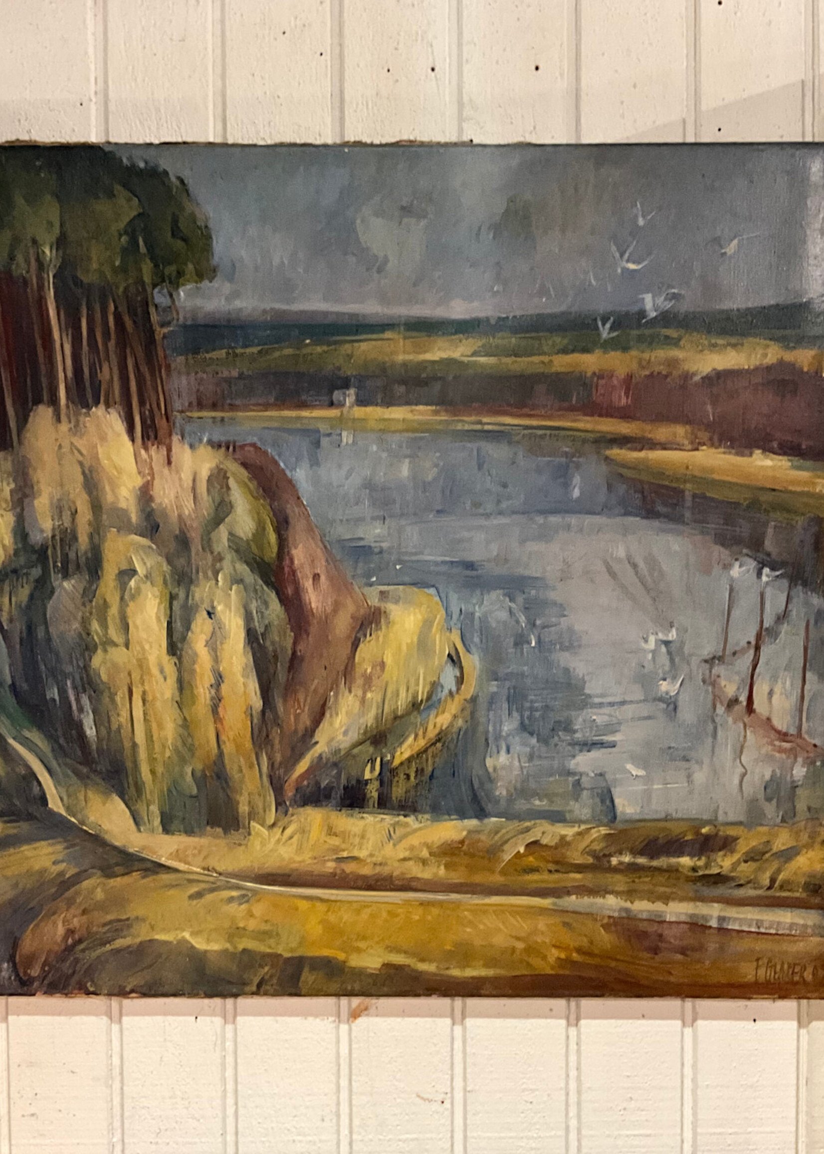 GOODWOOD "Landscape in Spring", Oil on Canvas, Frank Glaser, 1982