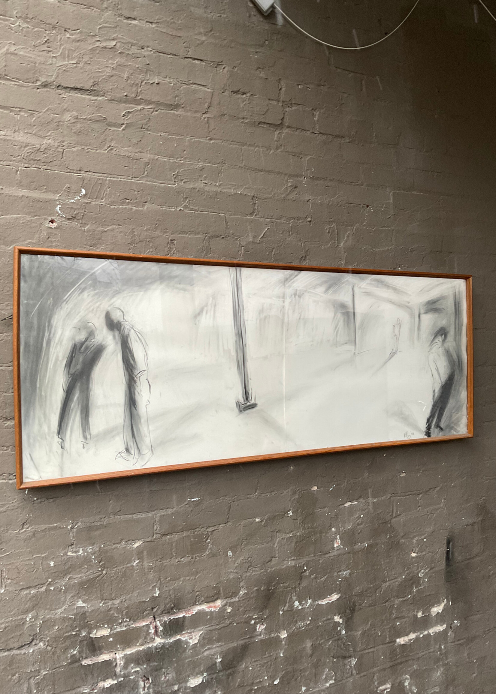 GOODWOOD Charcoal Figural Drawing, Signed, 1983