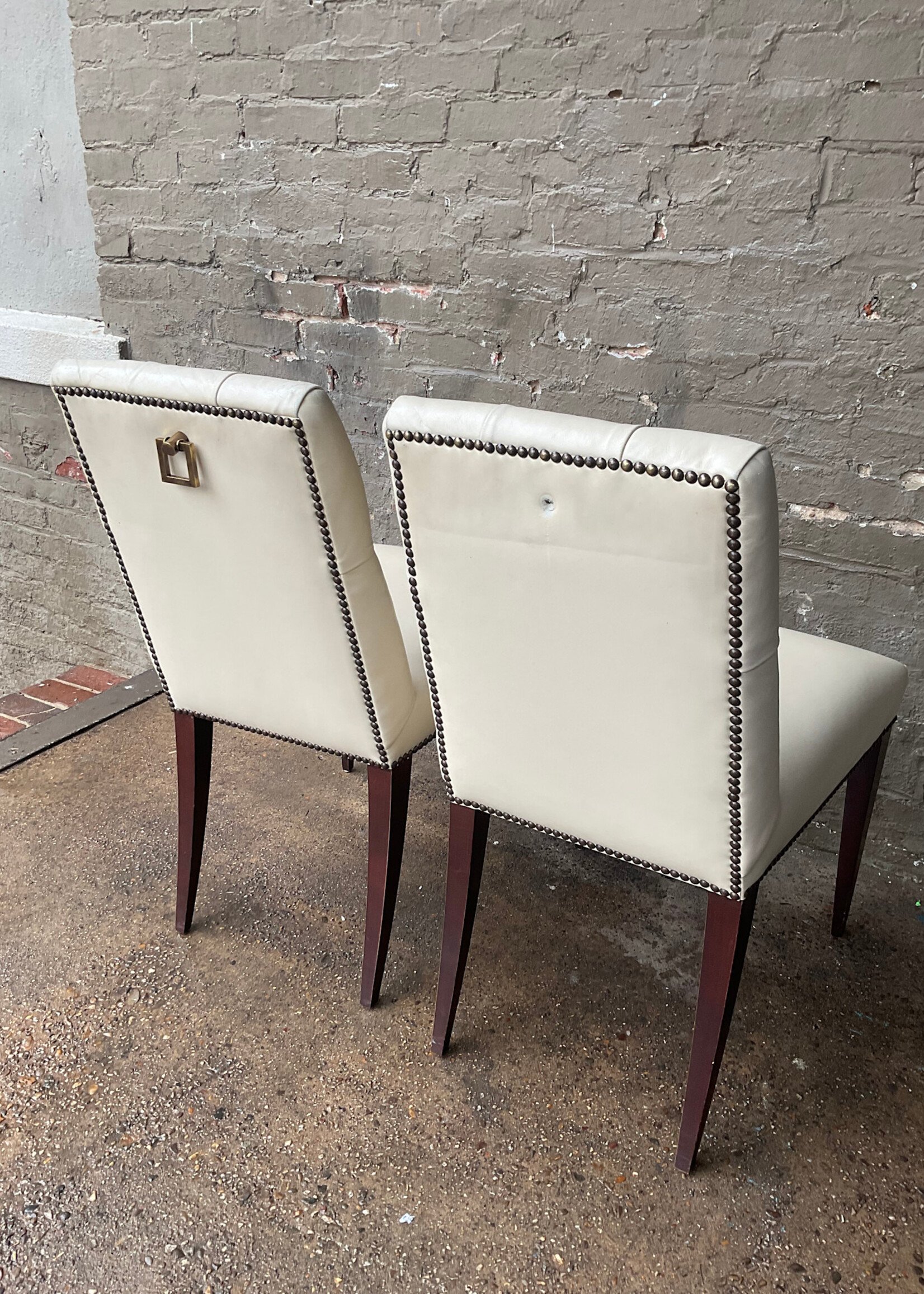 GOODWOOD Pair of Baker Leather Side Chairs