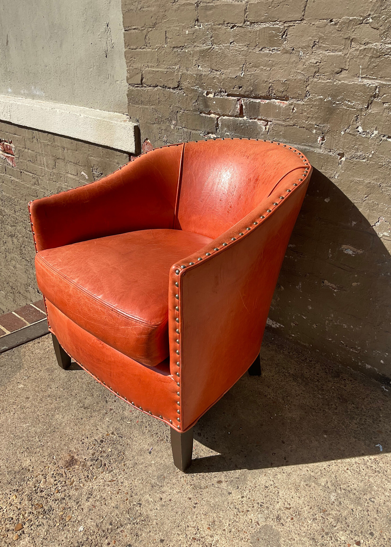 GOODWOOD Leather Tub Chair, Arhaus Furniture