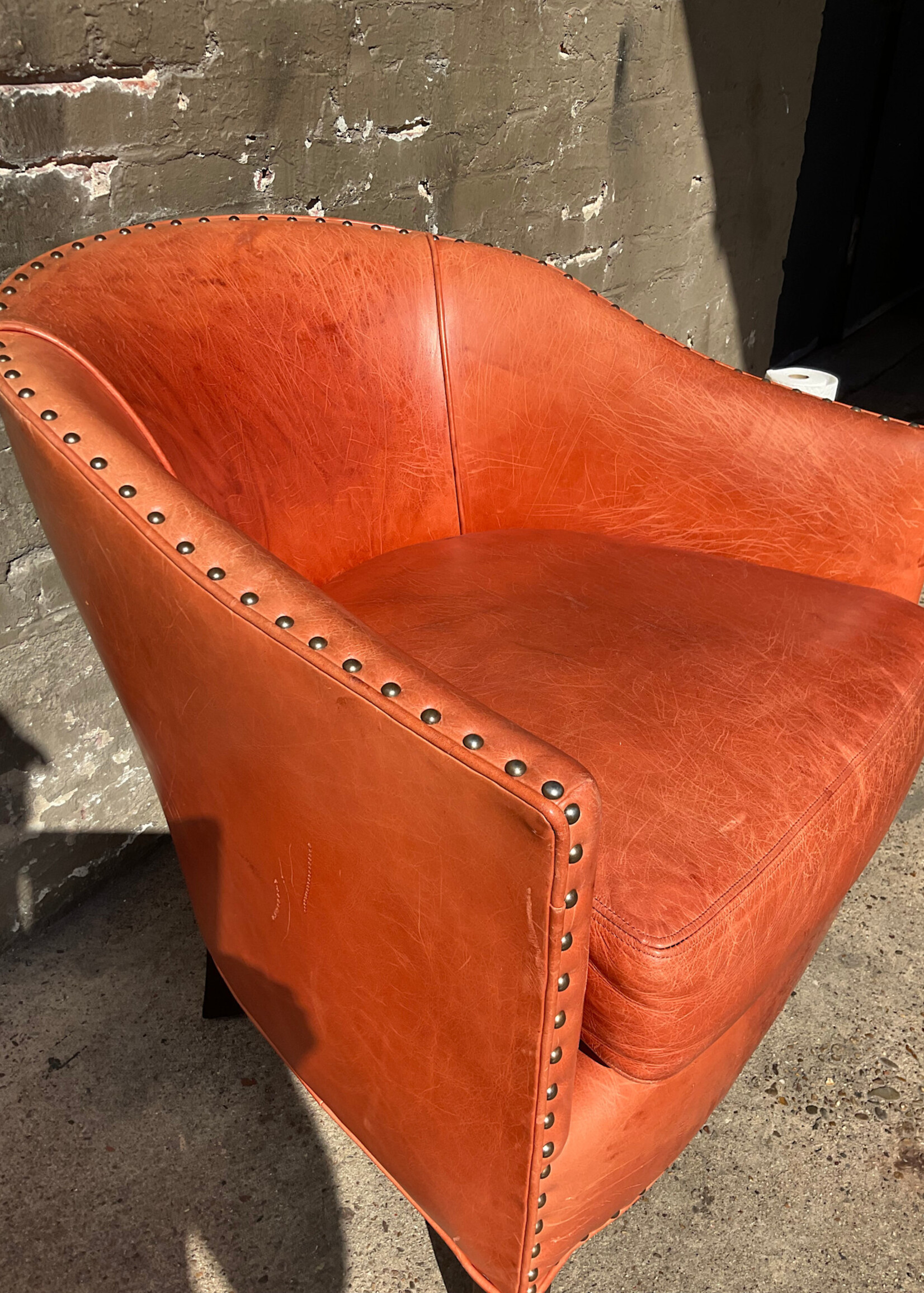 GOODWOOD Leather Tub Chair, Arhaus Furniture