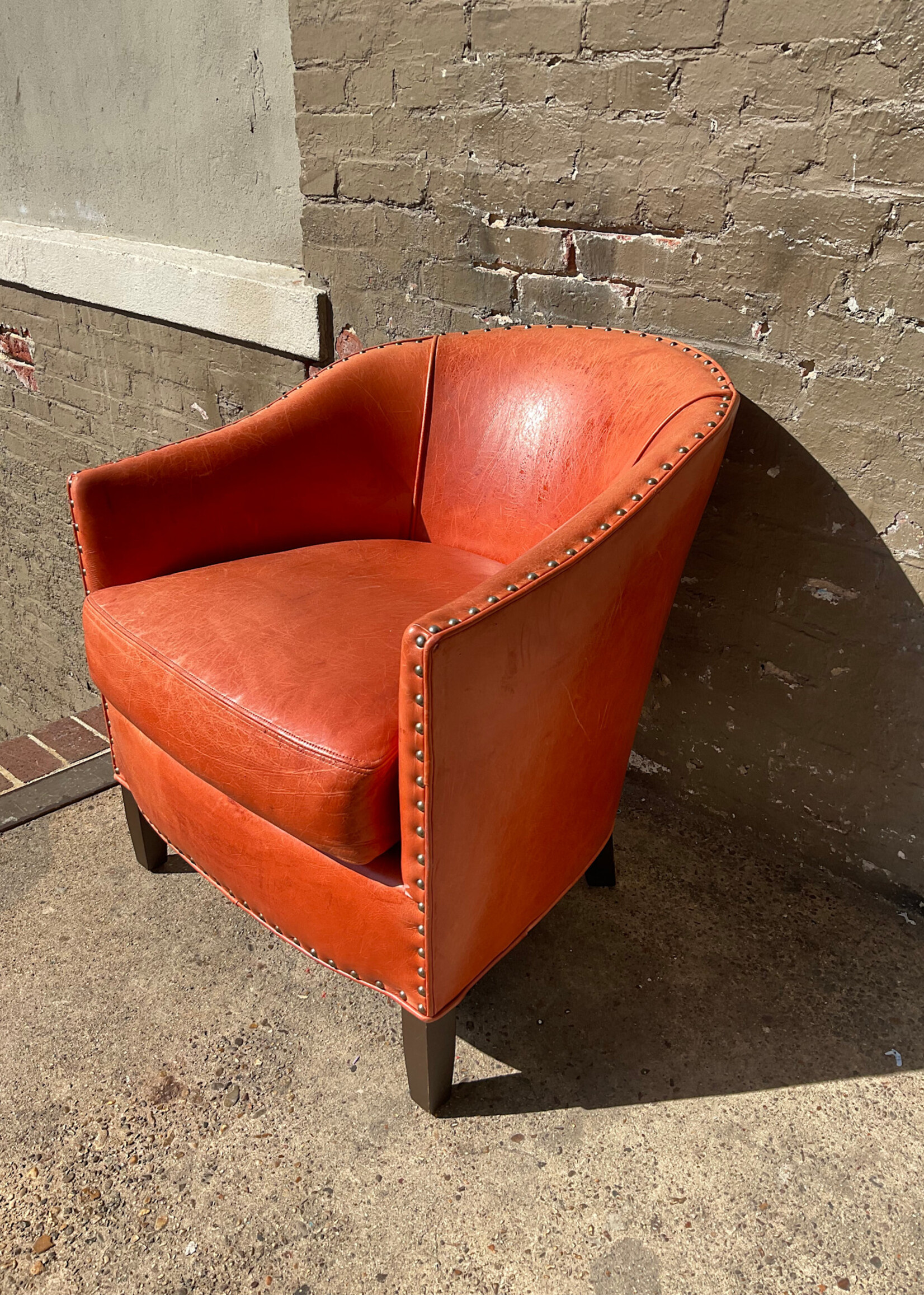 GOODWOOD Leather Tub Chair, Arhaus Furniture
