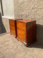 GOODWOOD Pair of Campaign Style Nightstands