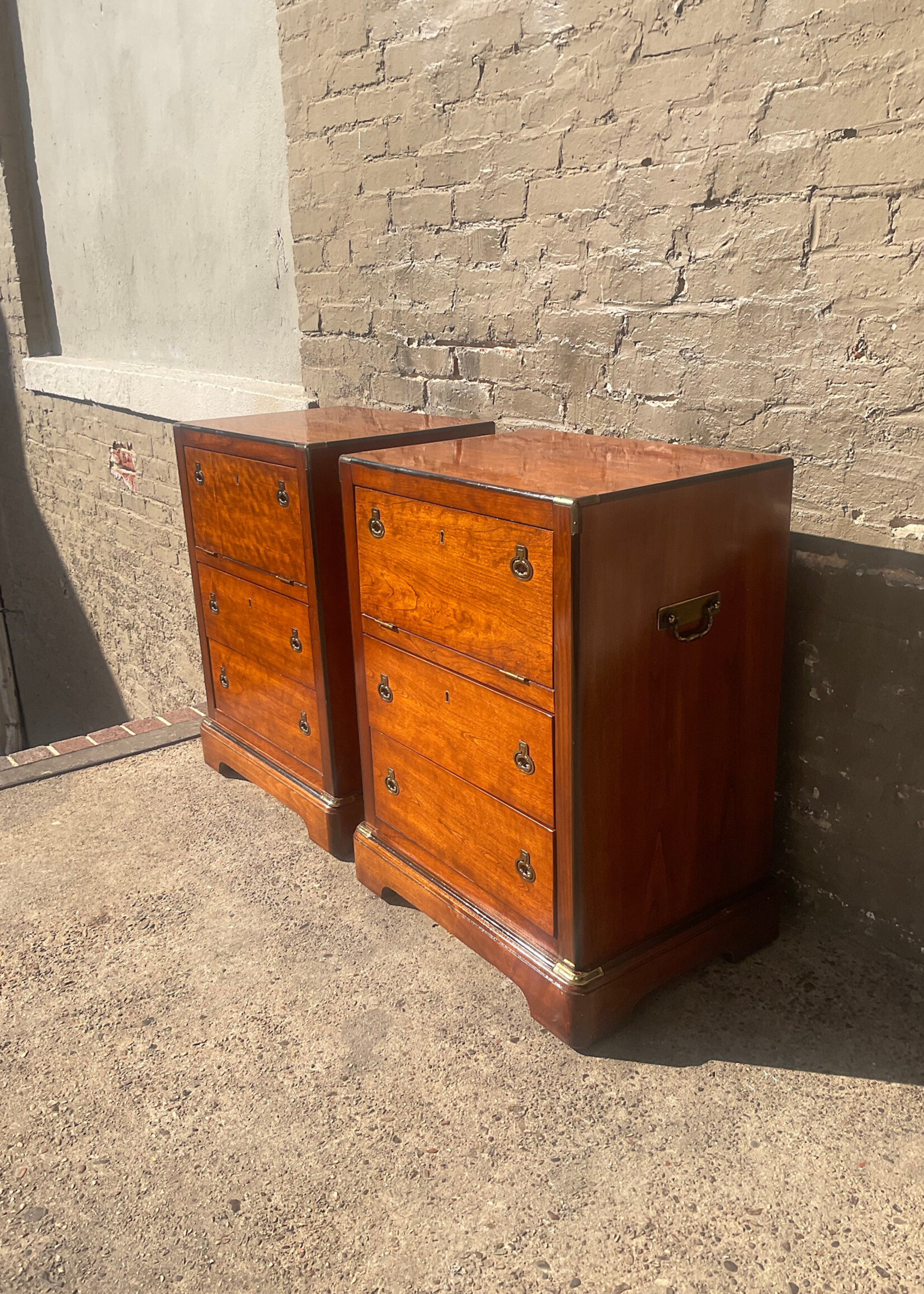 GOODWOOD Pair of Campaign Style Nightstands