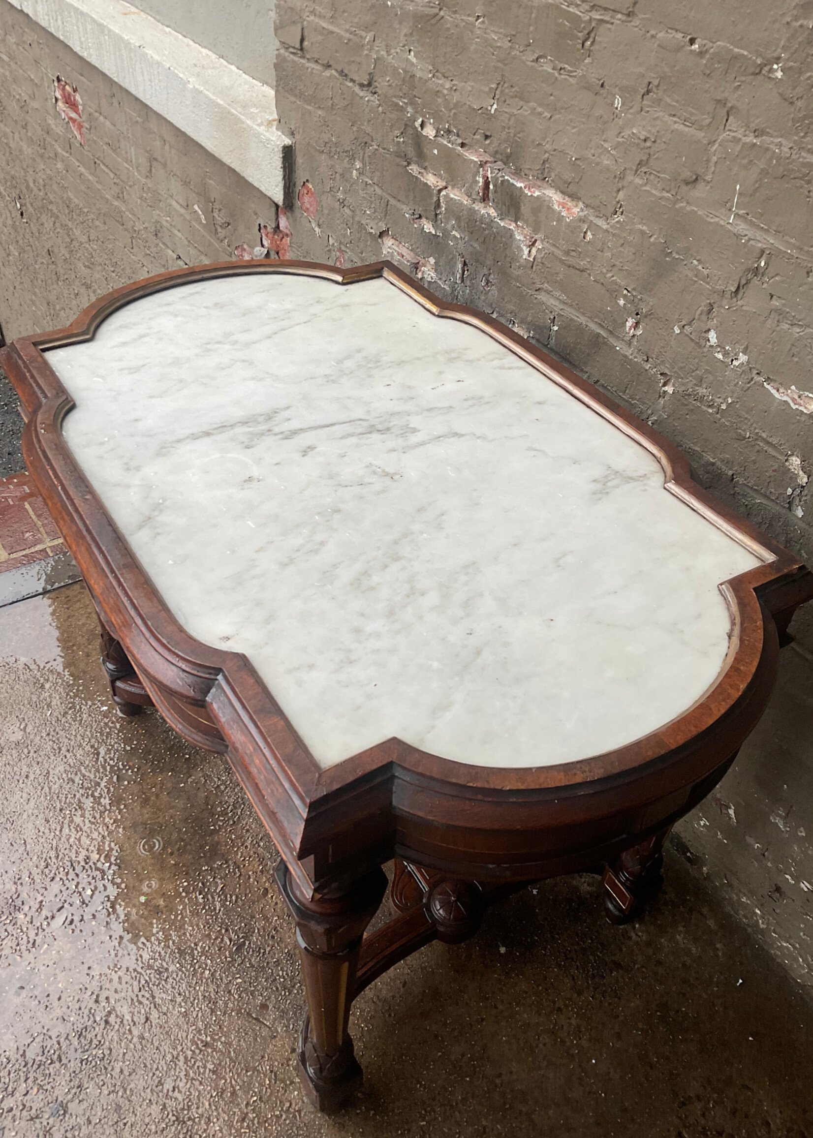 GOODWOOD Victorian Marble Top Parlor Table