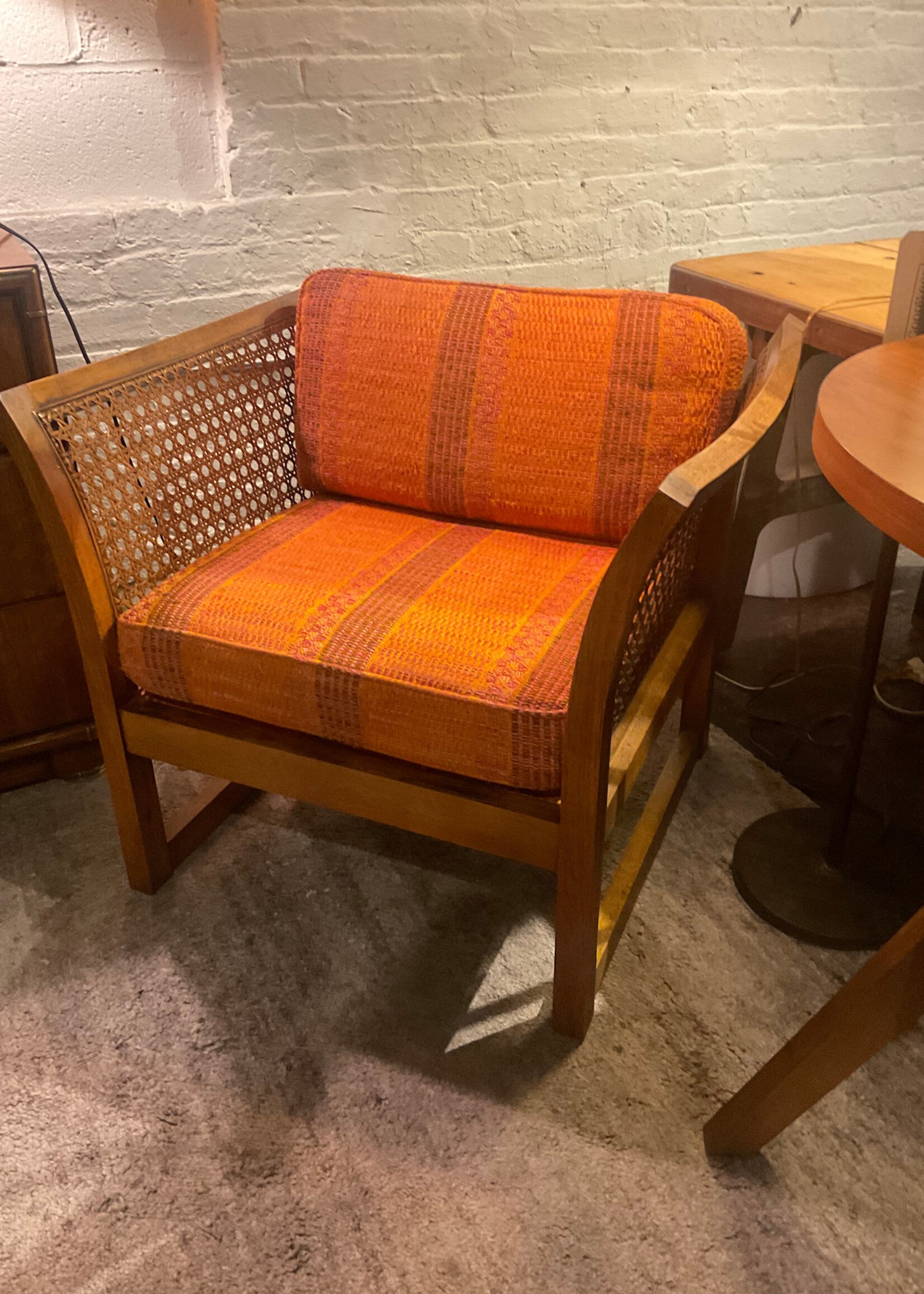 GOODWOOD Pair of Vintage Caned Lounge Chairs