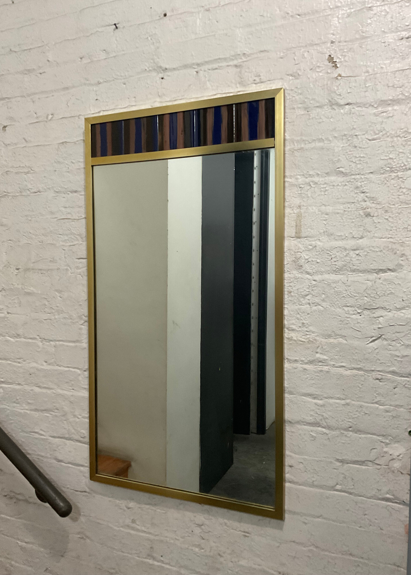 GOODWOOD Brass Tone Tile Mirror