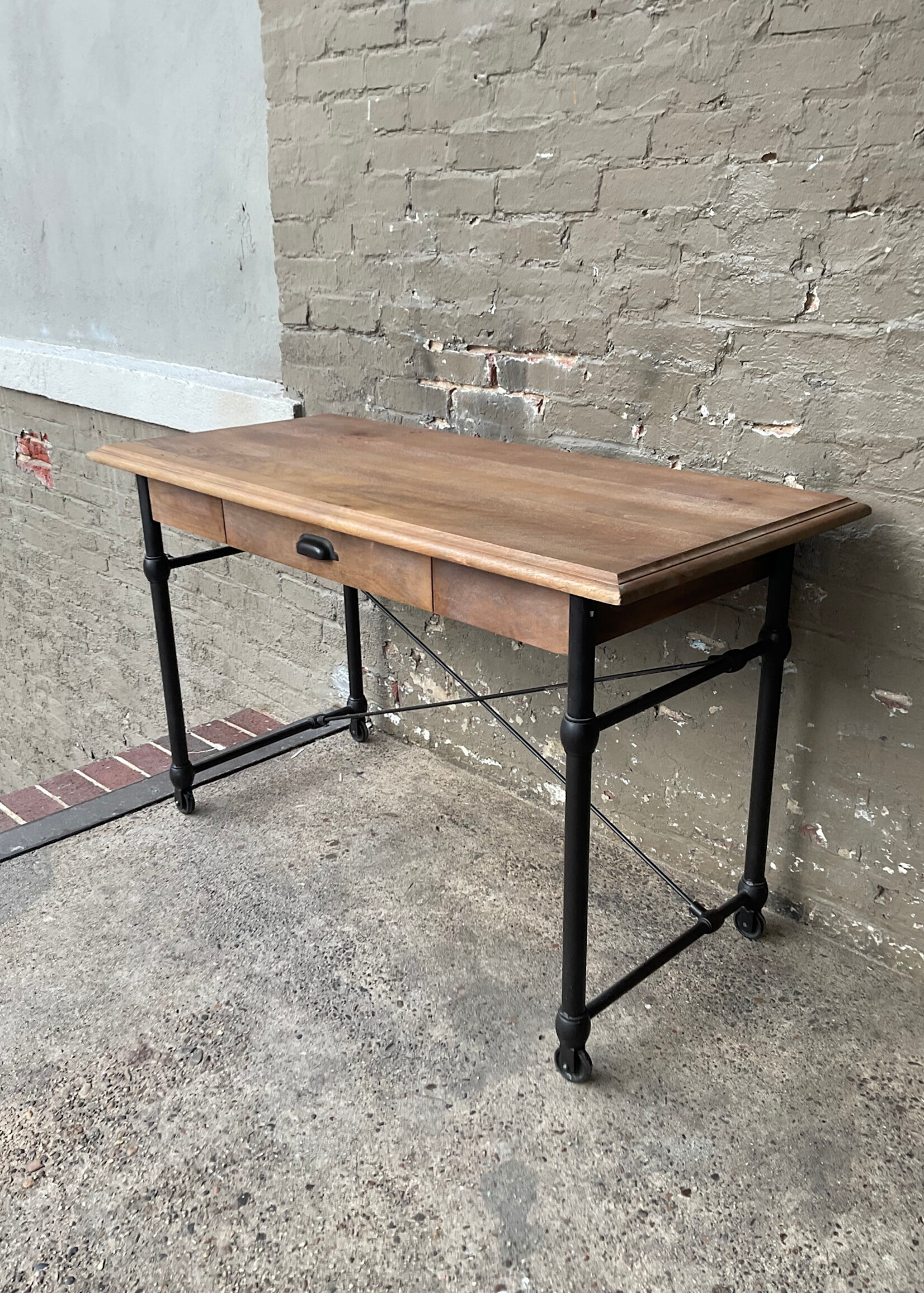 GOODWOOD Industrial Style Acacia Wood Desk