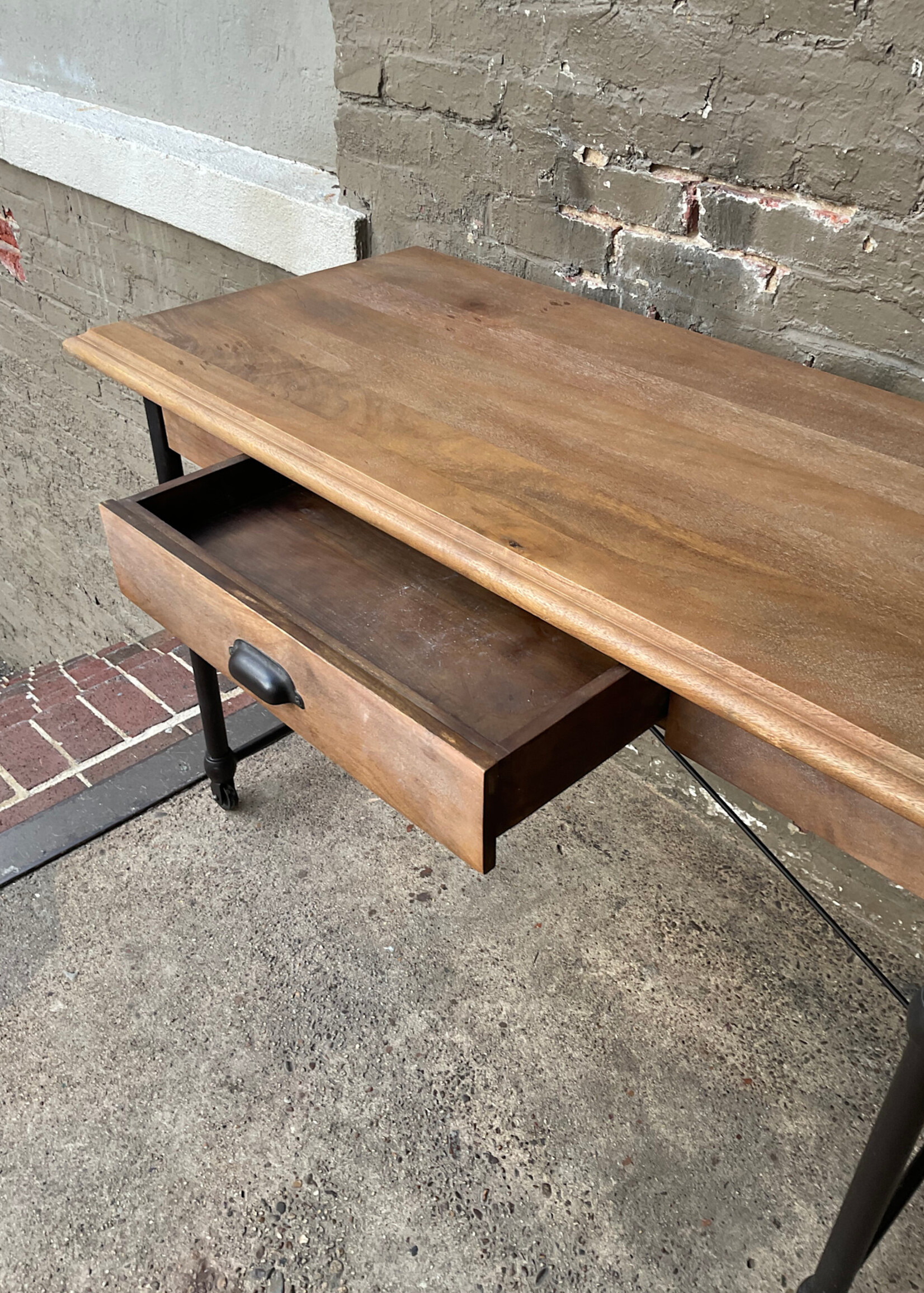 GOODWOOD Industrial Style Acacia Wood Desk