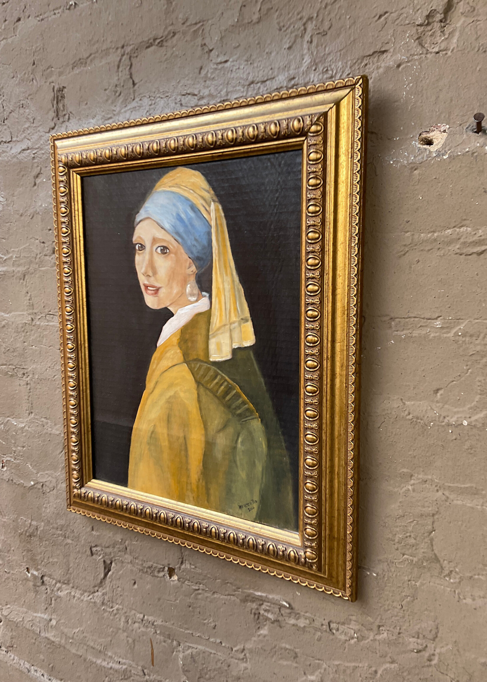 GOODWOOD Girl with a Pearl Earring by Mercer Pao, Oil on Cardboard