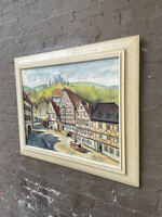 GOODWOOD German Village, Oil on Canvas, Bauer, 1960