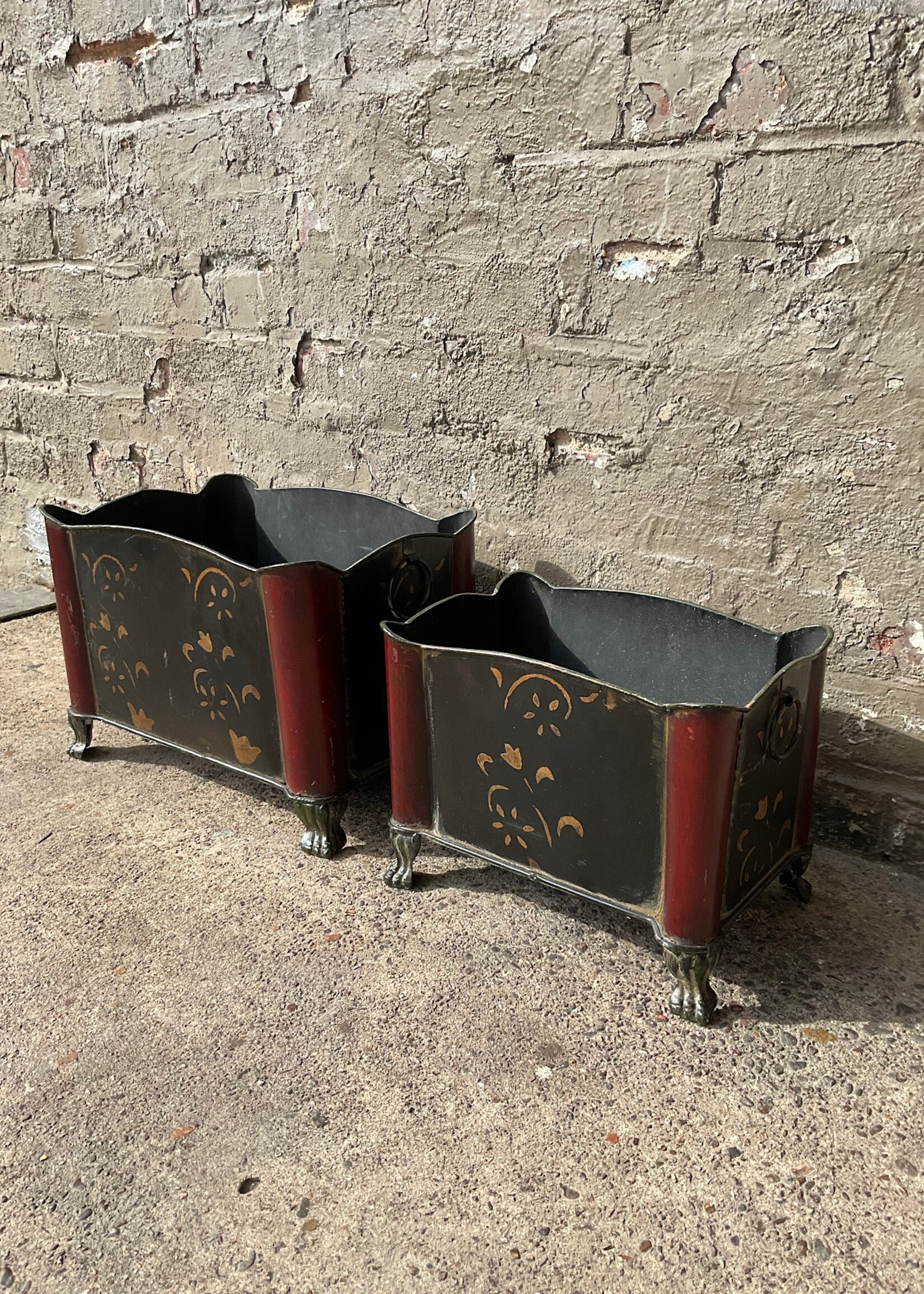 GOODWOOD Large Tole Painted Bin