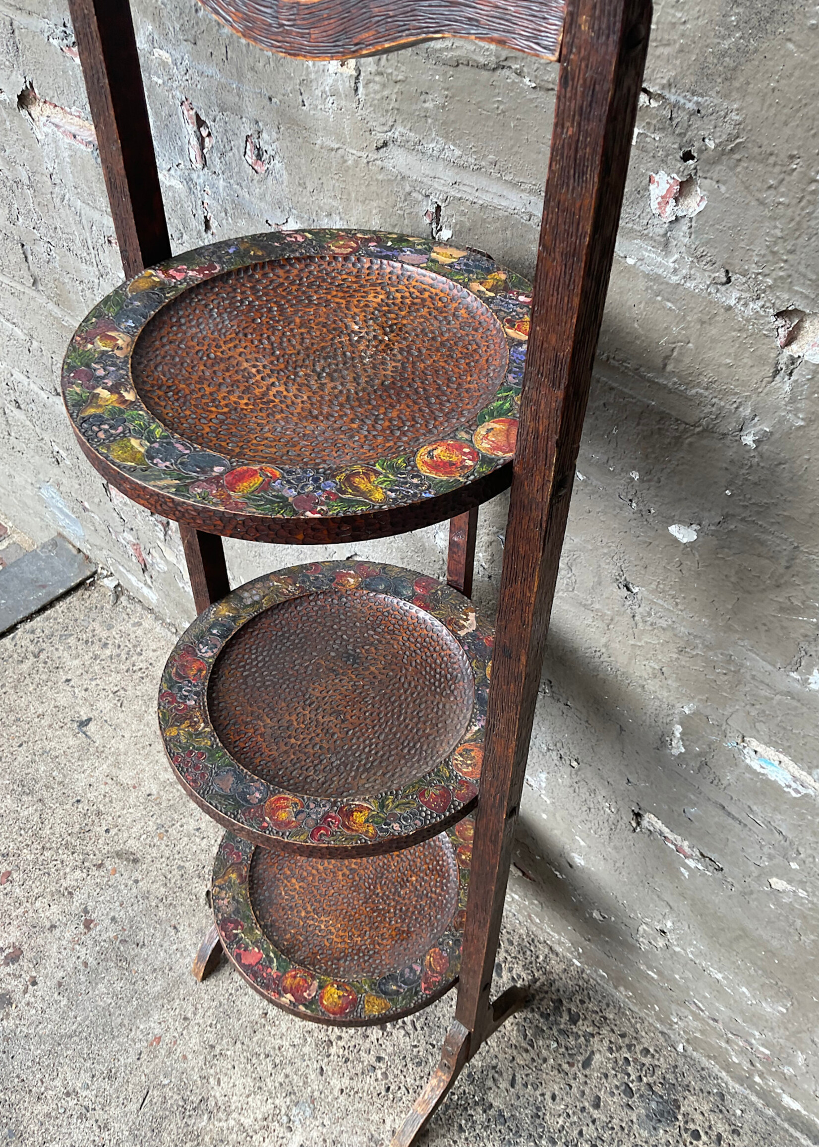 GOODWOOD Antique Hand Painted Muffin Stand