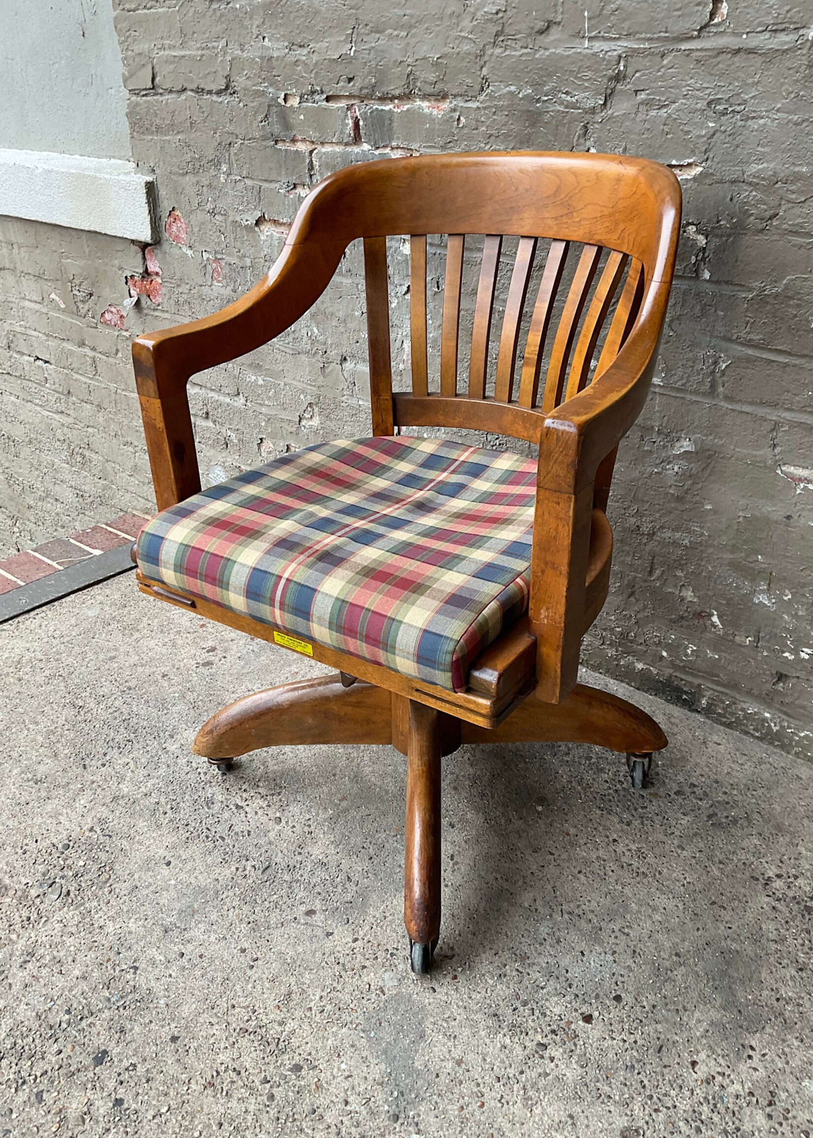 GOODWOOD Banker's Chair with Plaid Cushion