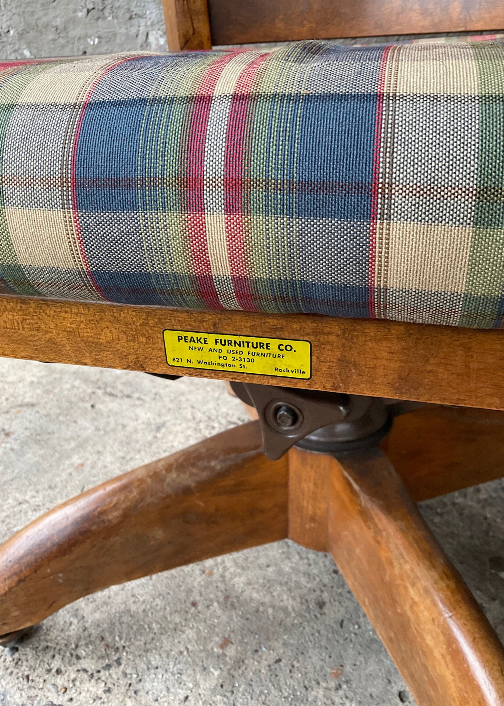 GOODWOOD Banker's Chair with Plaid Cushion