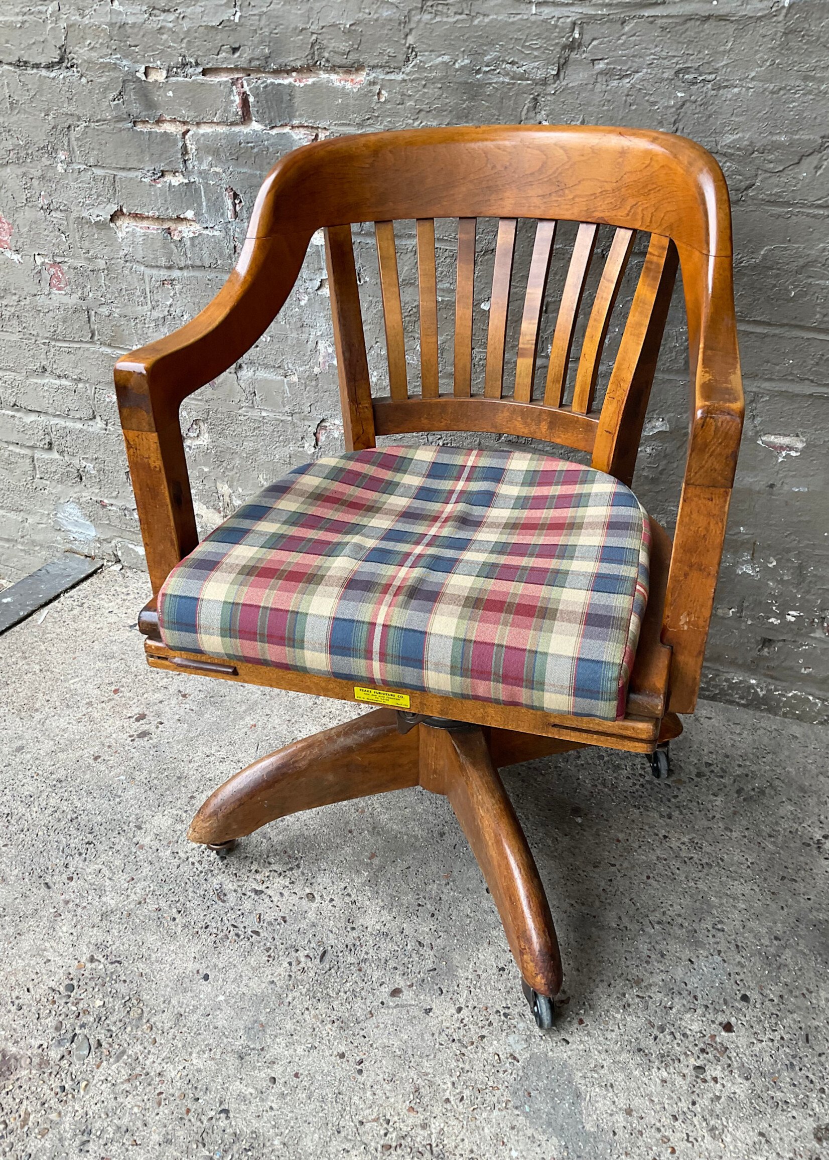 GOODWOOD Banker's Chair with Plaid Cushion