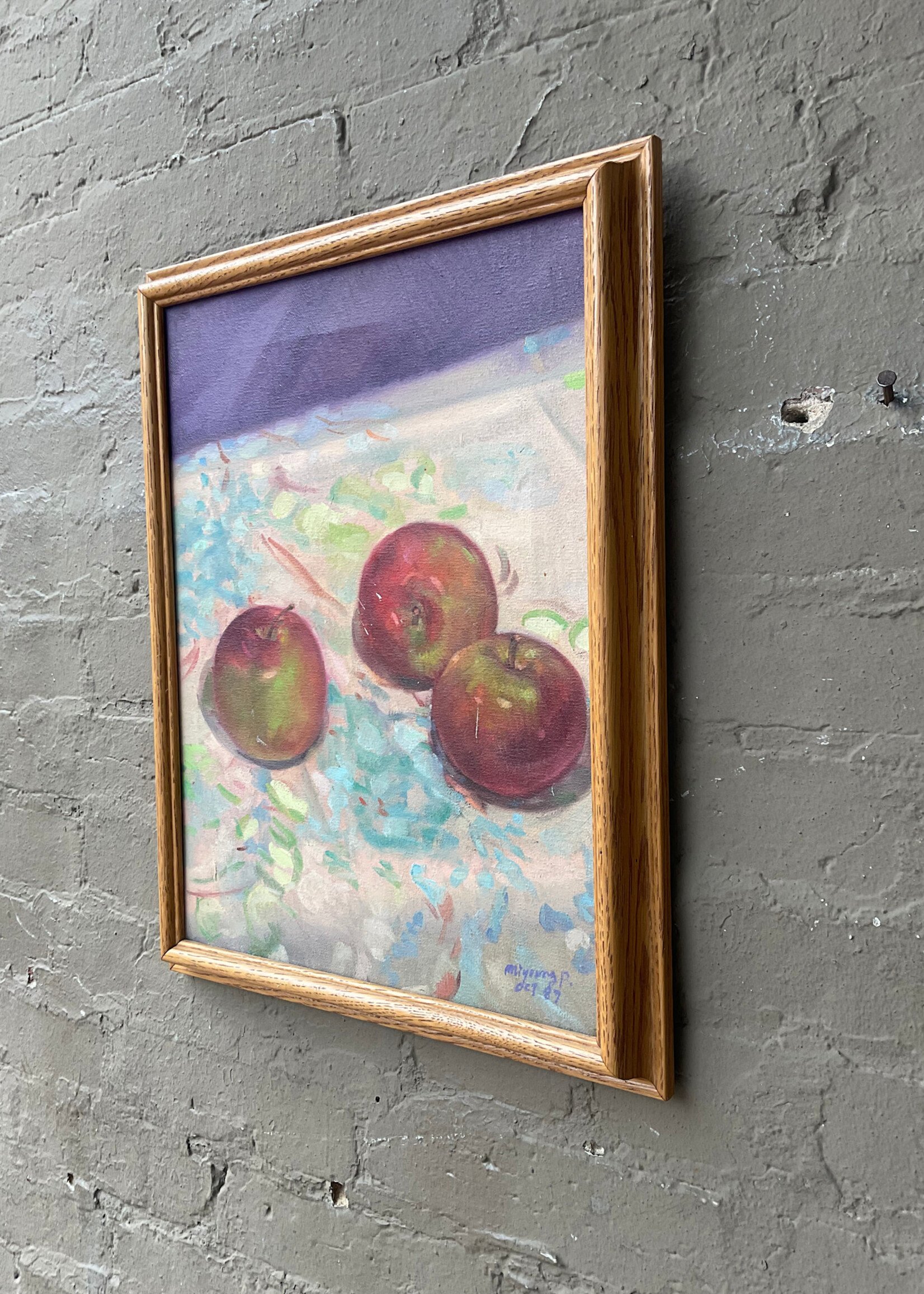 GOODWOOD Still Life of Apples, Signed, 1987