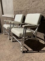 GOODWOOD Pair of Garelick Folding Aluminum Deck Chairs