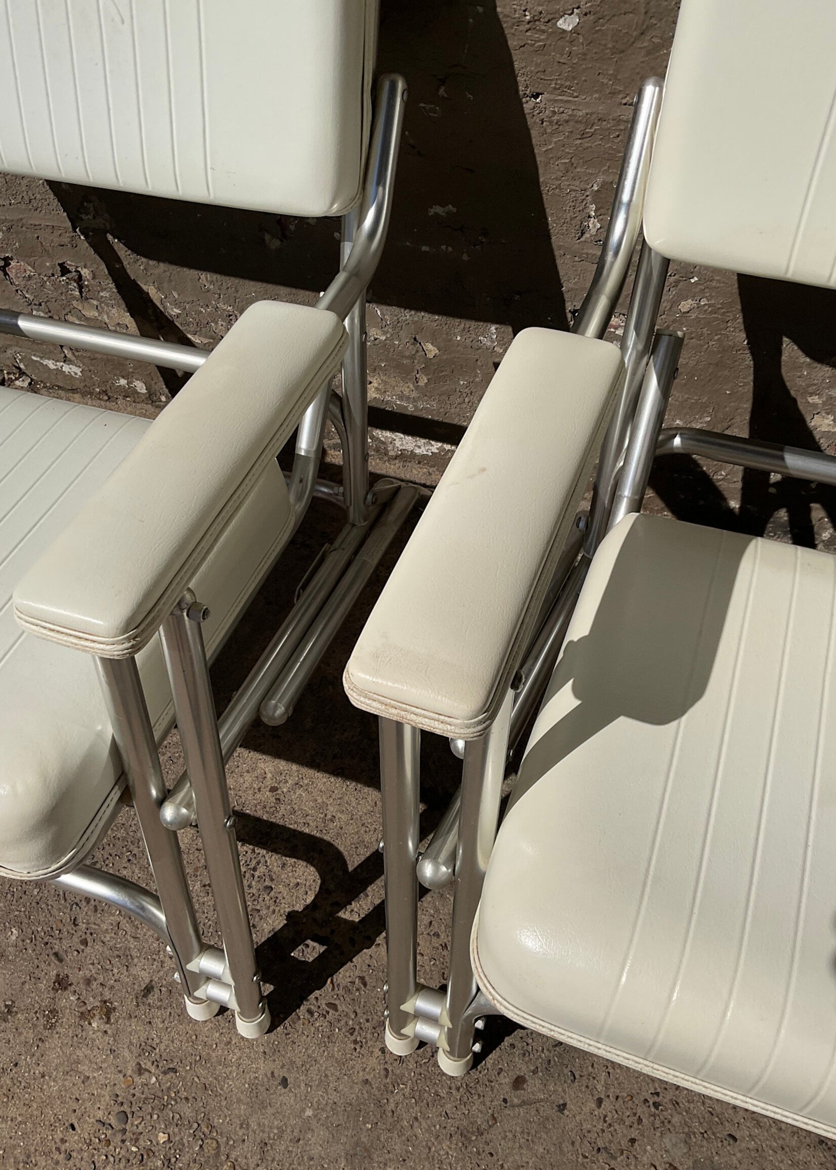 GOODWOOD Pair of Garelick Folding Aluminum Deck Chairs