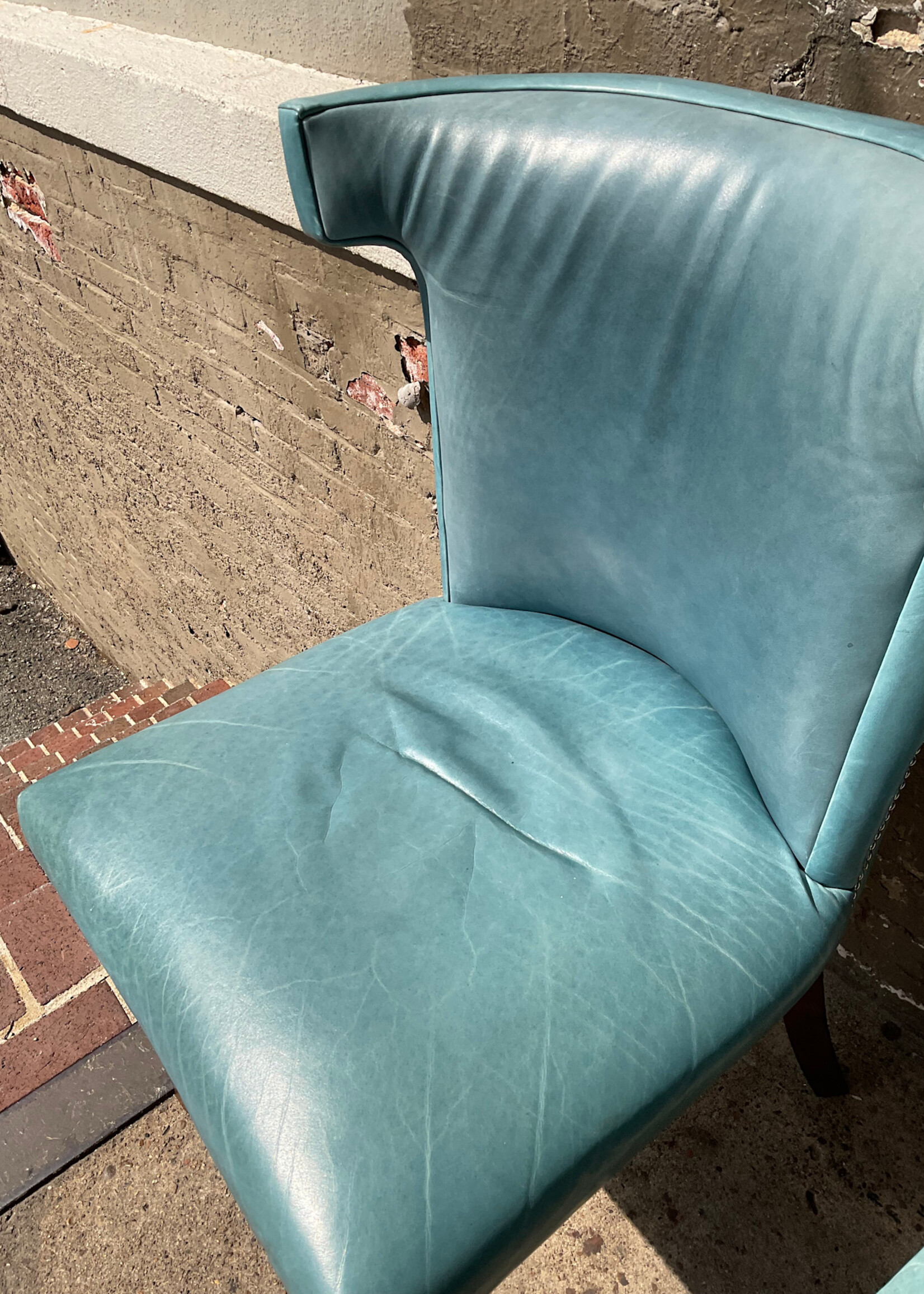 GOODWOOD Leather Hollywood Regency Style Chair