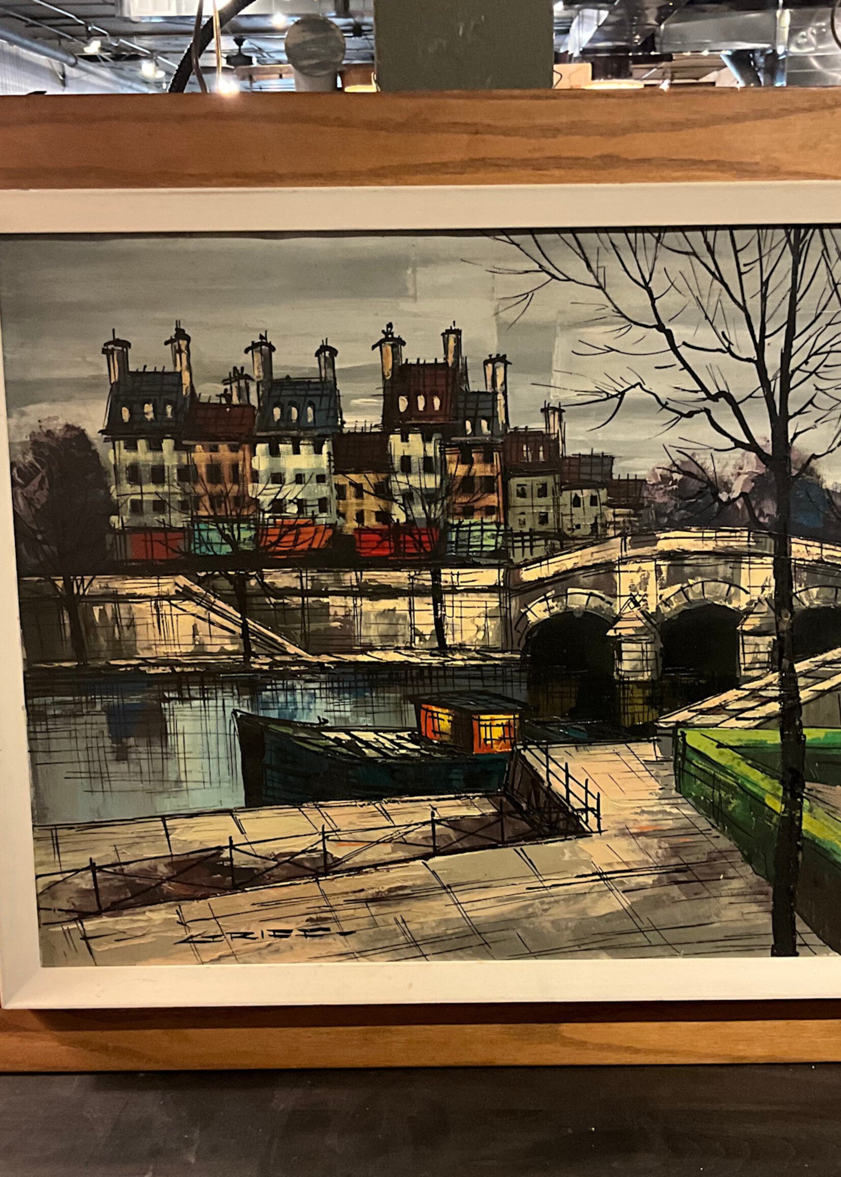 GOODWOOD MCM Canal Scene, Oil on Board