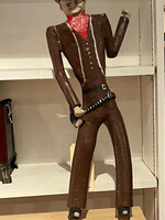GOODWOOD Folk Art Carved Wood Cowboy