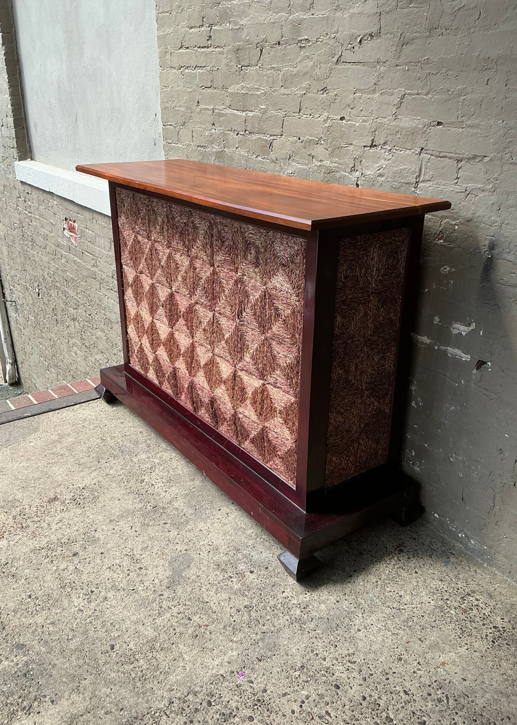 GOODWOOD Vintage Seagrass & Teak Bar