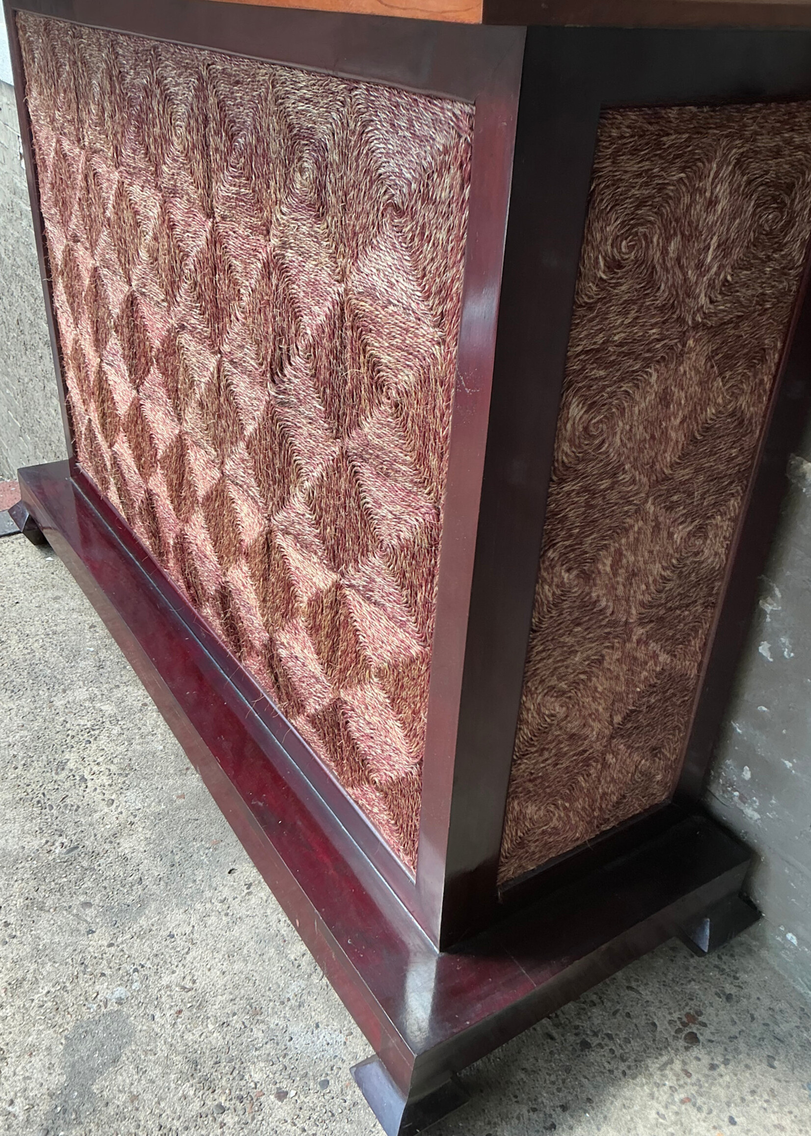 GOODWOOD Vintage Seagrass & Teak Bar