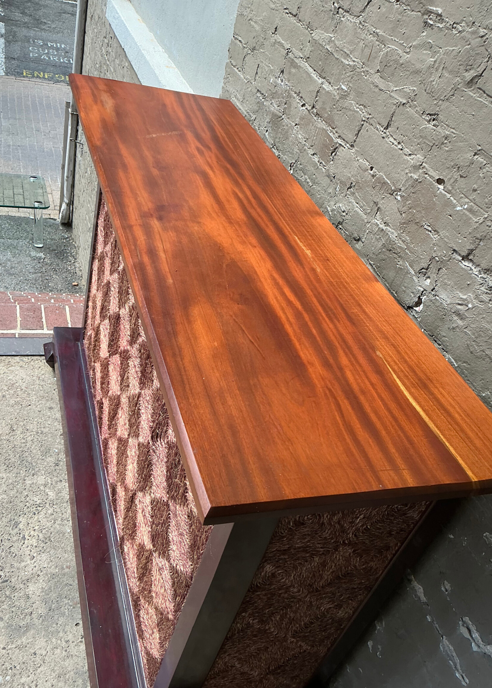 GOODWOOD Vintage Seagrass & Teak Bar