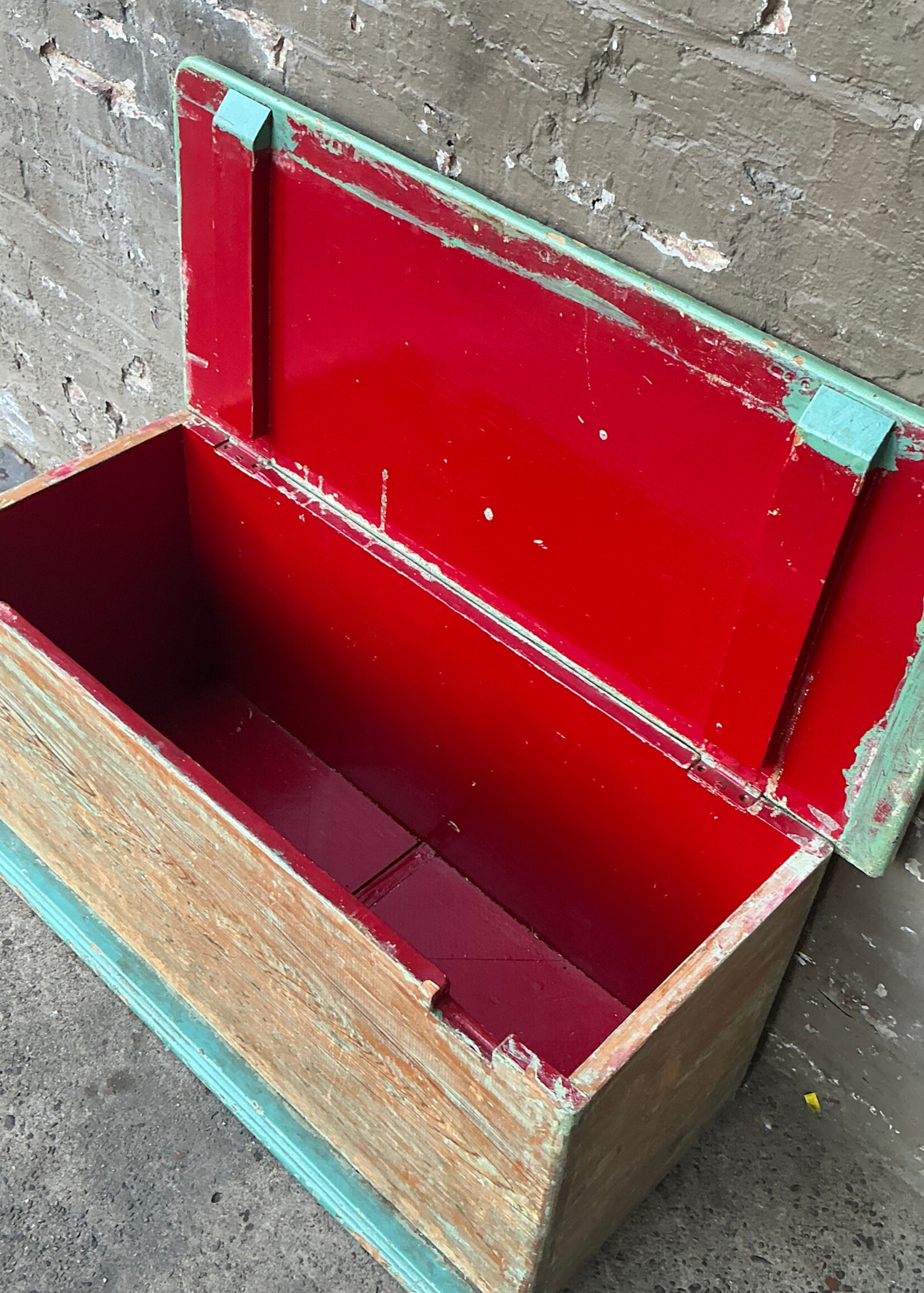 GOODWOOD Antique Painted Heart Pine Chest