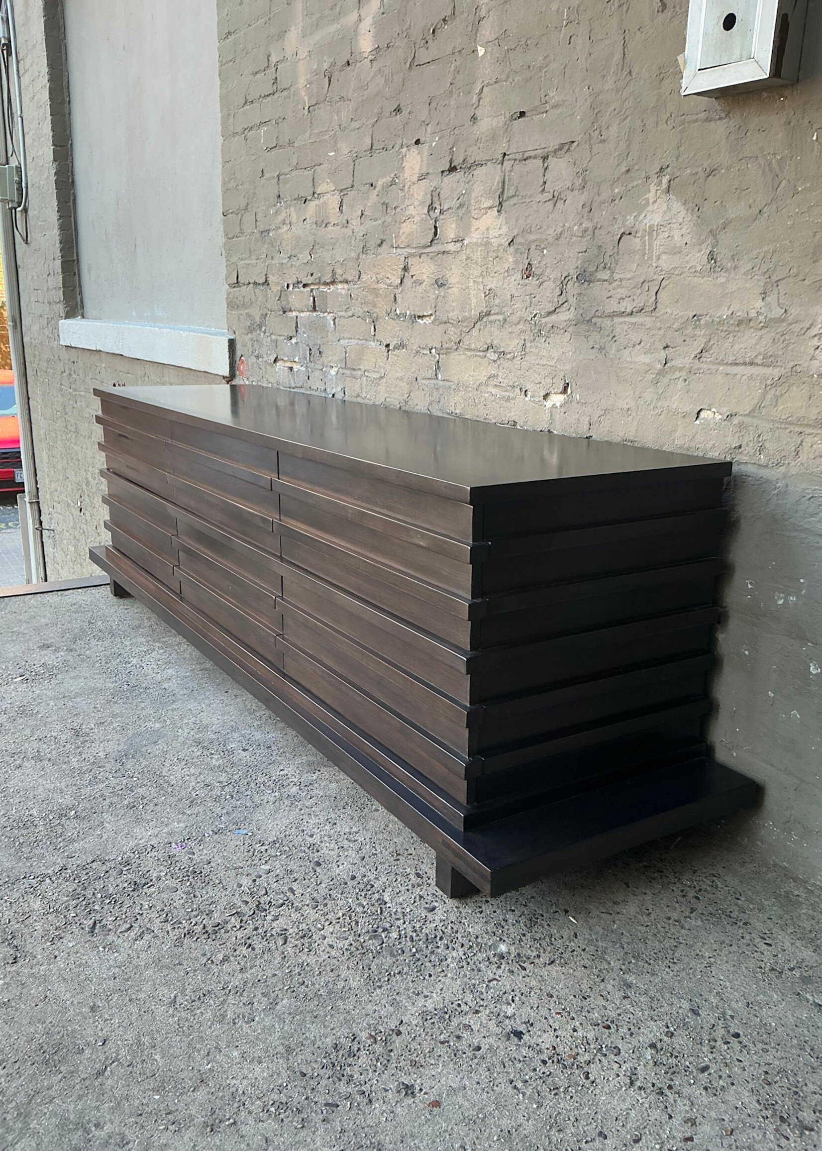 GOODWOOD Ebonized Bamboo Media Cabinet