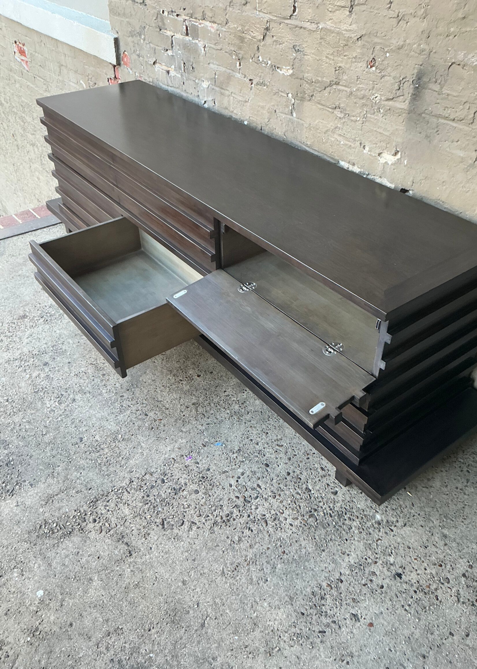 GOODWOOD Ebonized Bamboo Media Cabinet