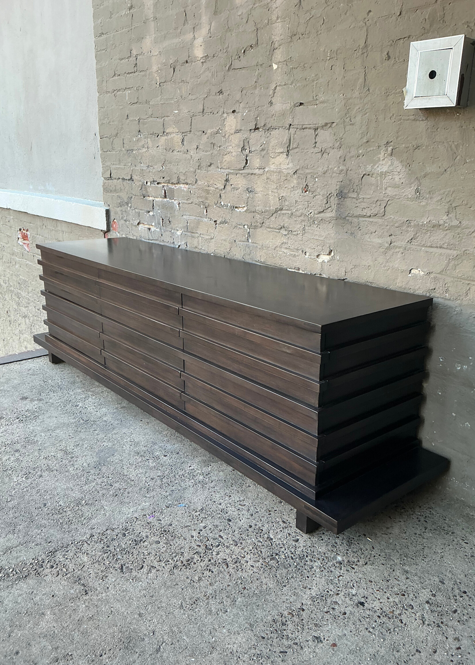 GOODWOOD Ebonized Bamboo Media Cabinet