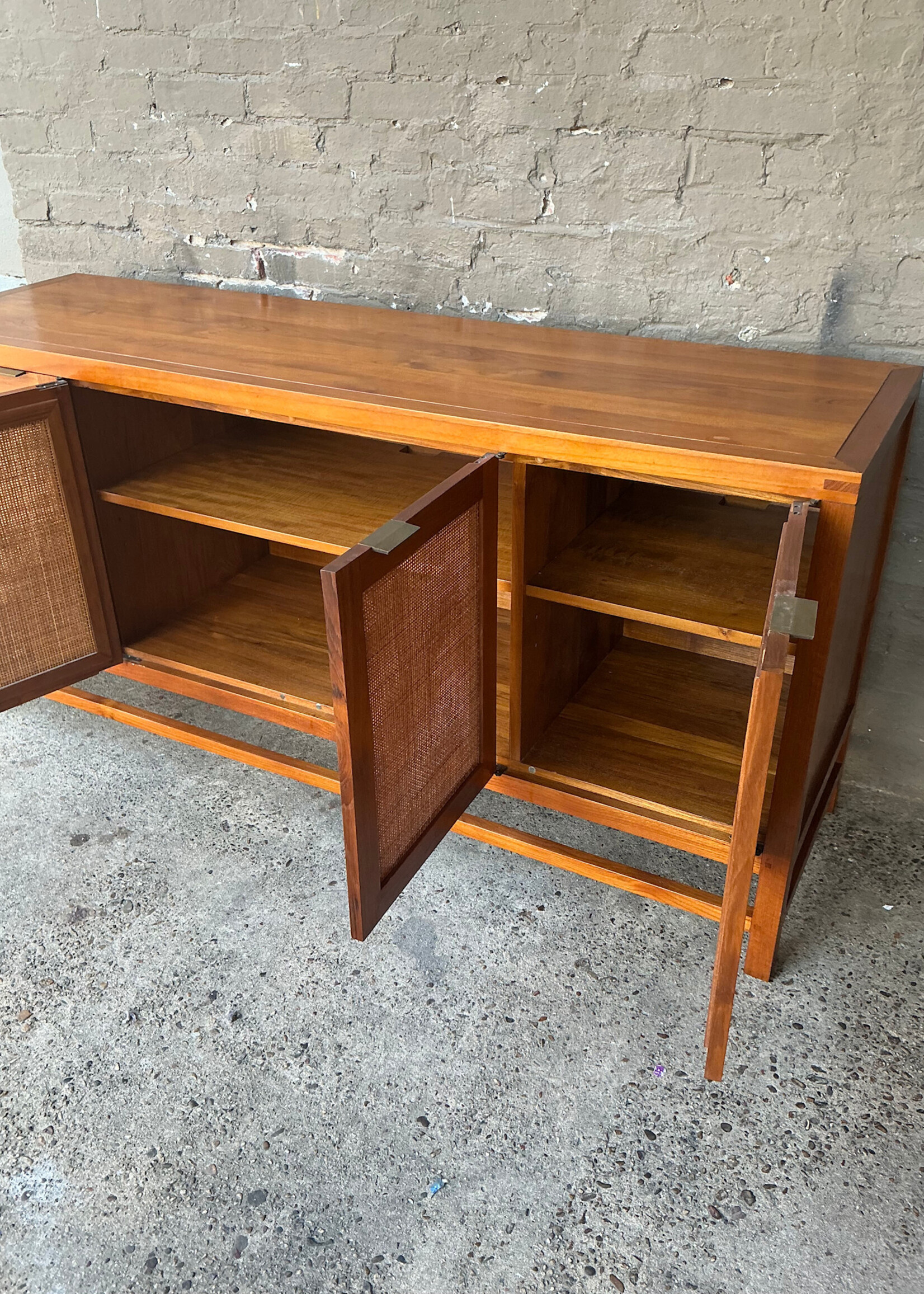 GOODWOOD Solid Teak & Cane Credenza