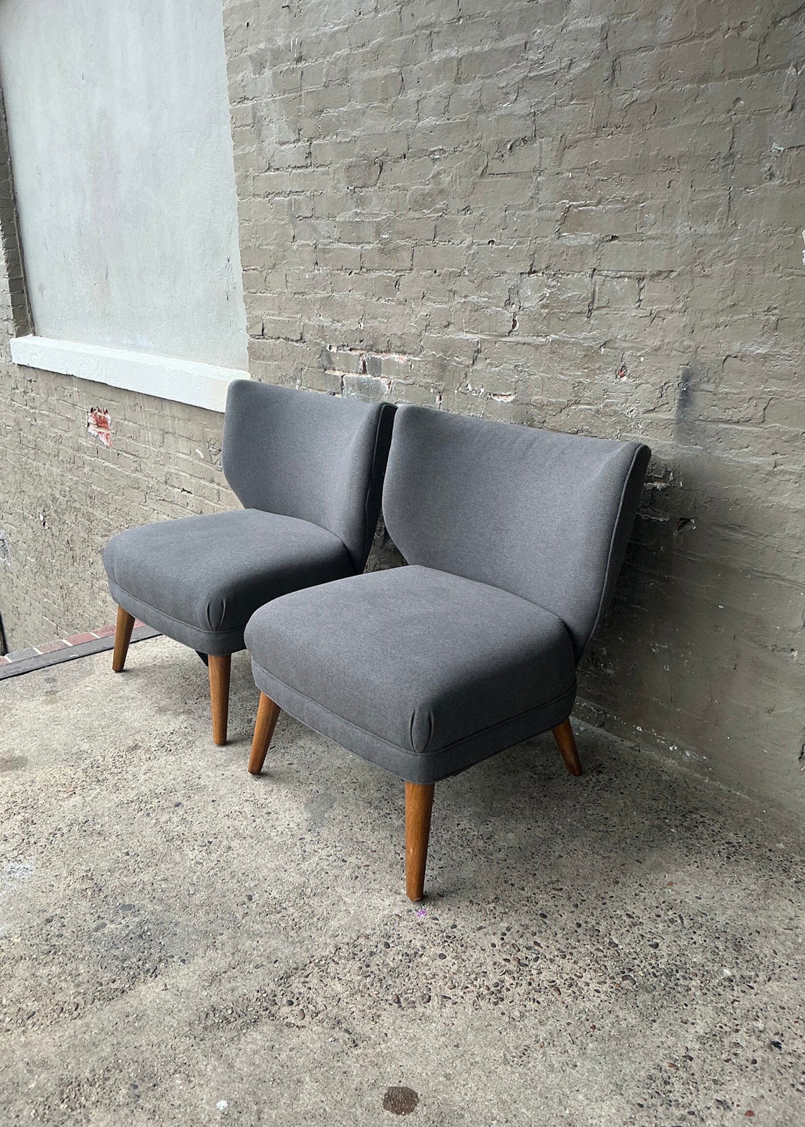 GOODWOOD Pair of West Elm Slipper Chairs