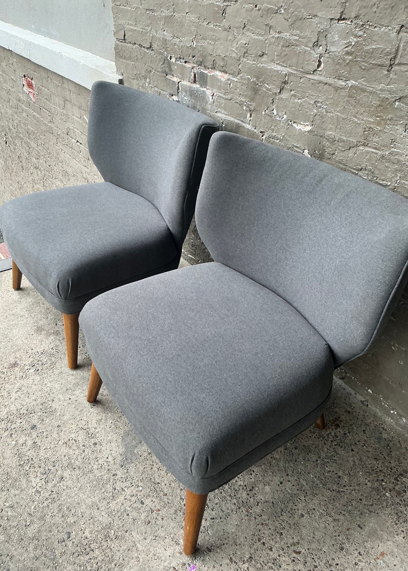 GOODWOOD Pair of West Elm Slipper Chairs