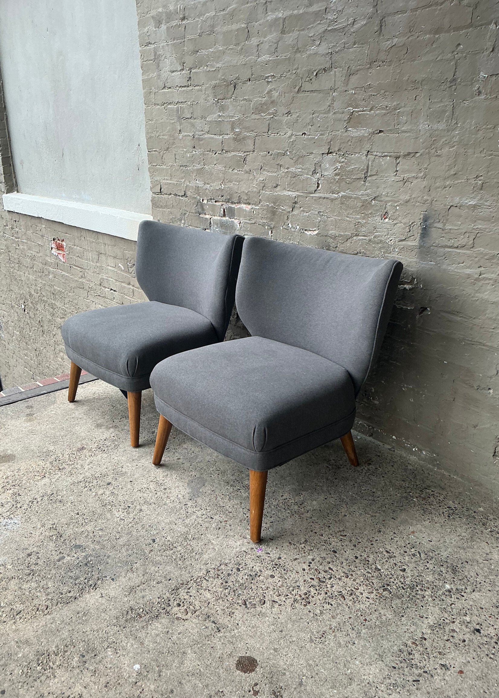 GOODWOOD Pair of West Elm Slipper Chairs