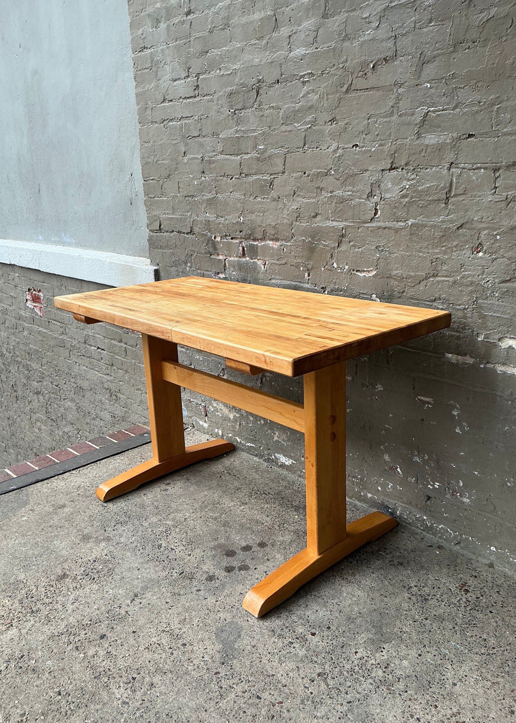 GOODWOOD Maple Butcher Block Trestle Table