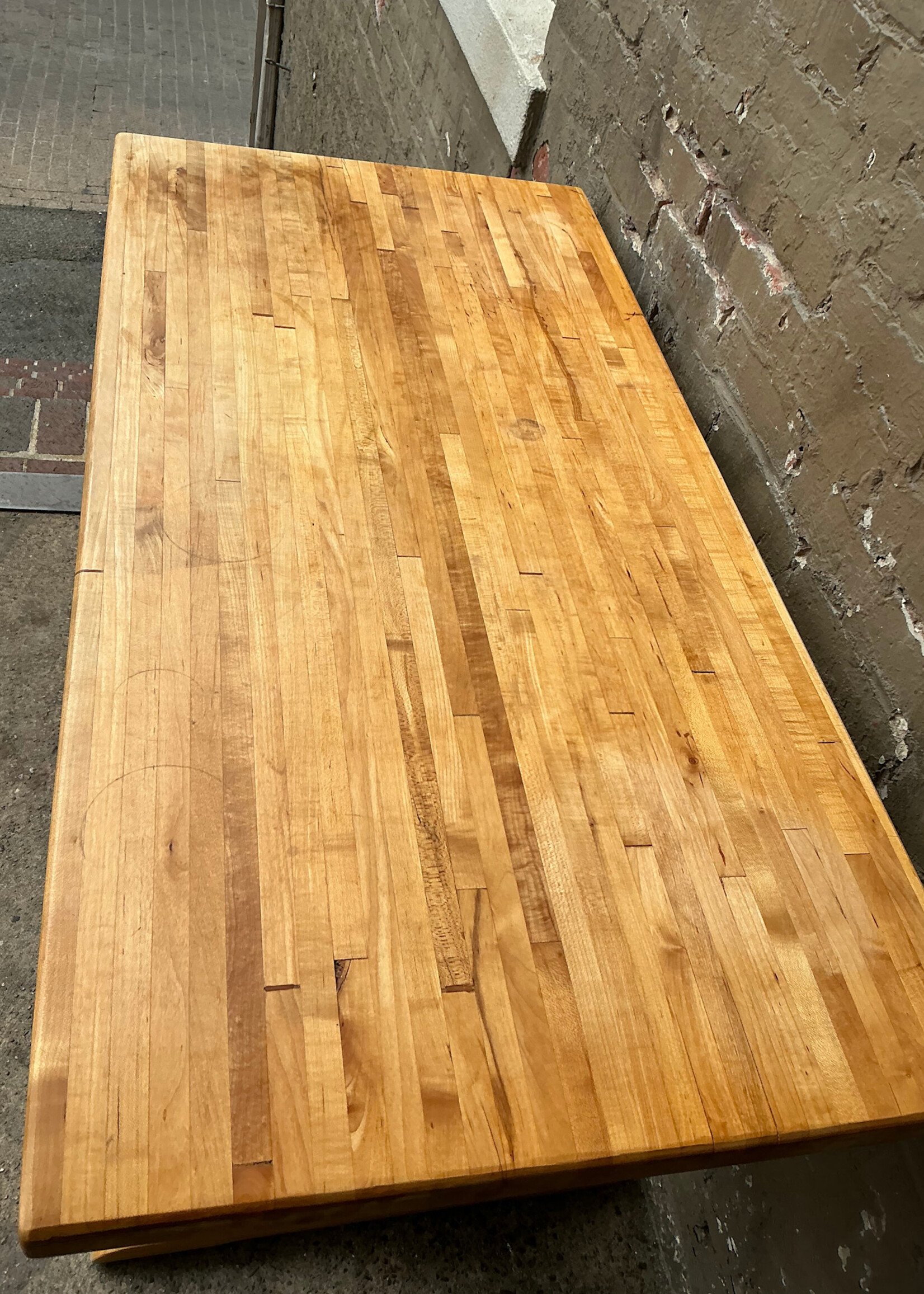 GOODWOOD Maple Butcher Block Trestle Table