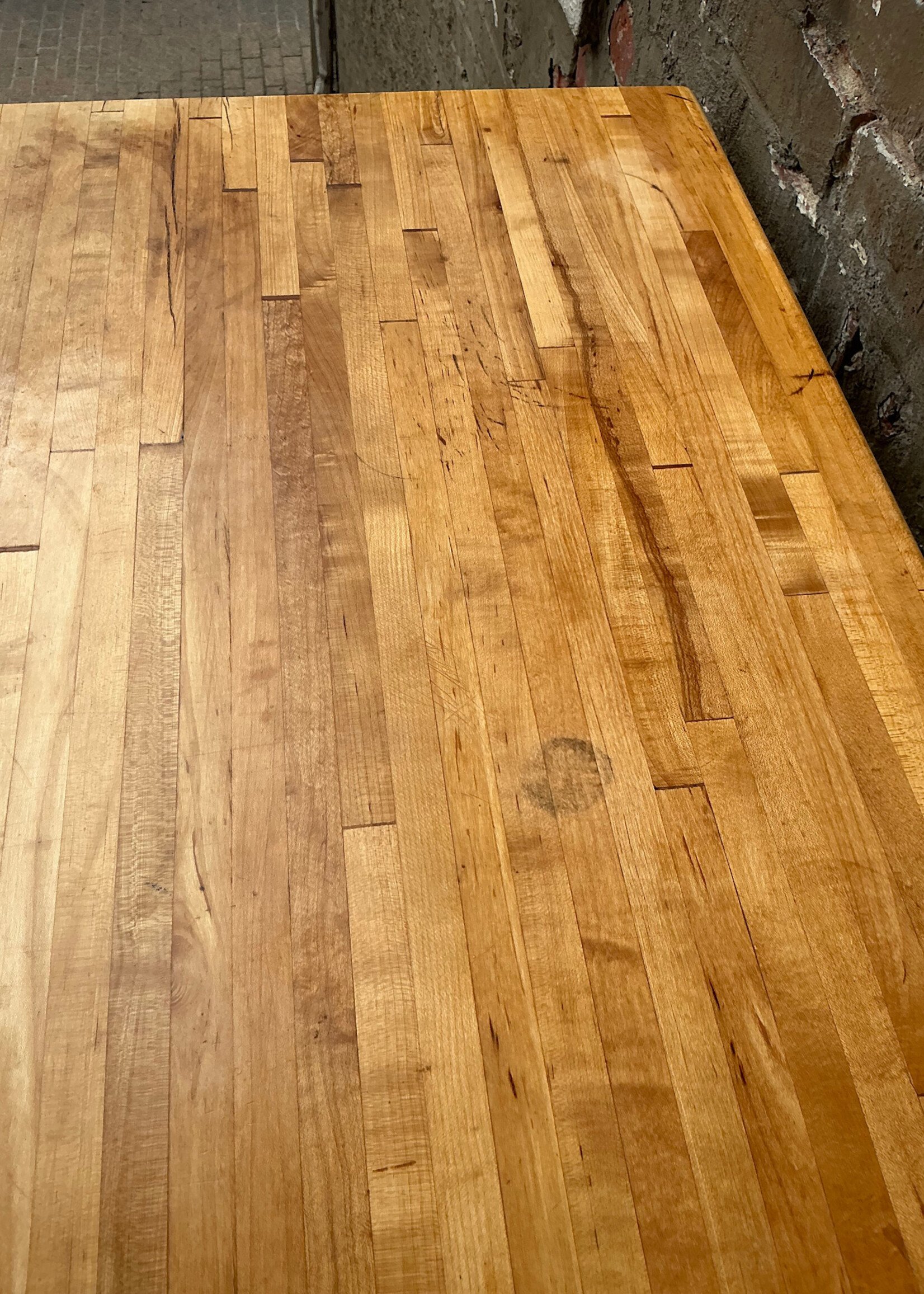 GOODWOOD Maple Butcher Block Trestle Table