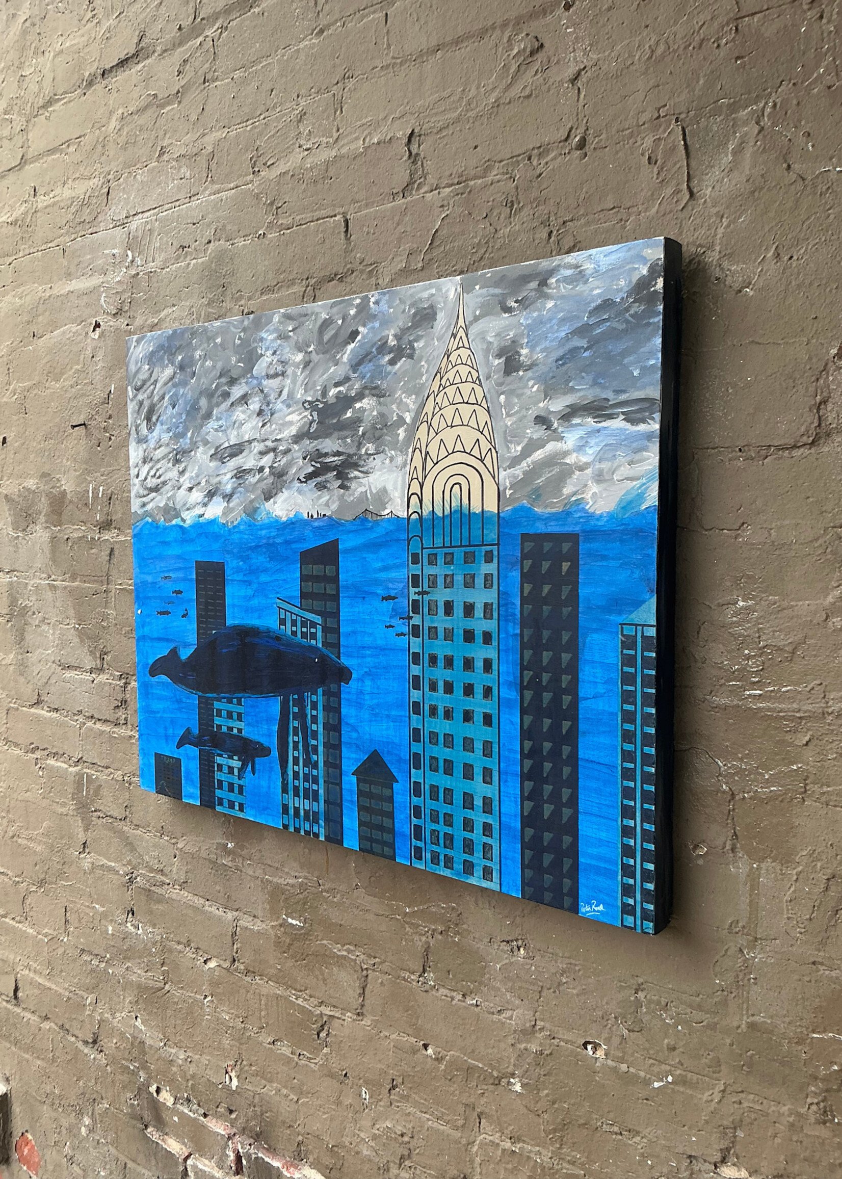 GOODWOOD New York City Underwater, Peter Rowe, Acrylic on Board