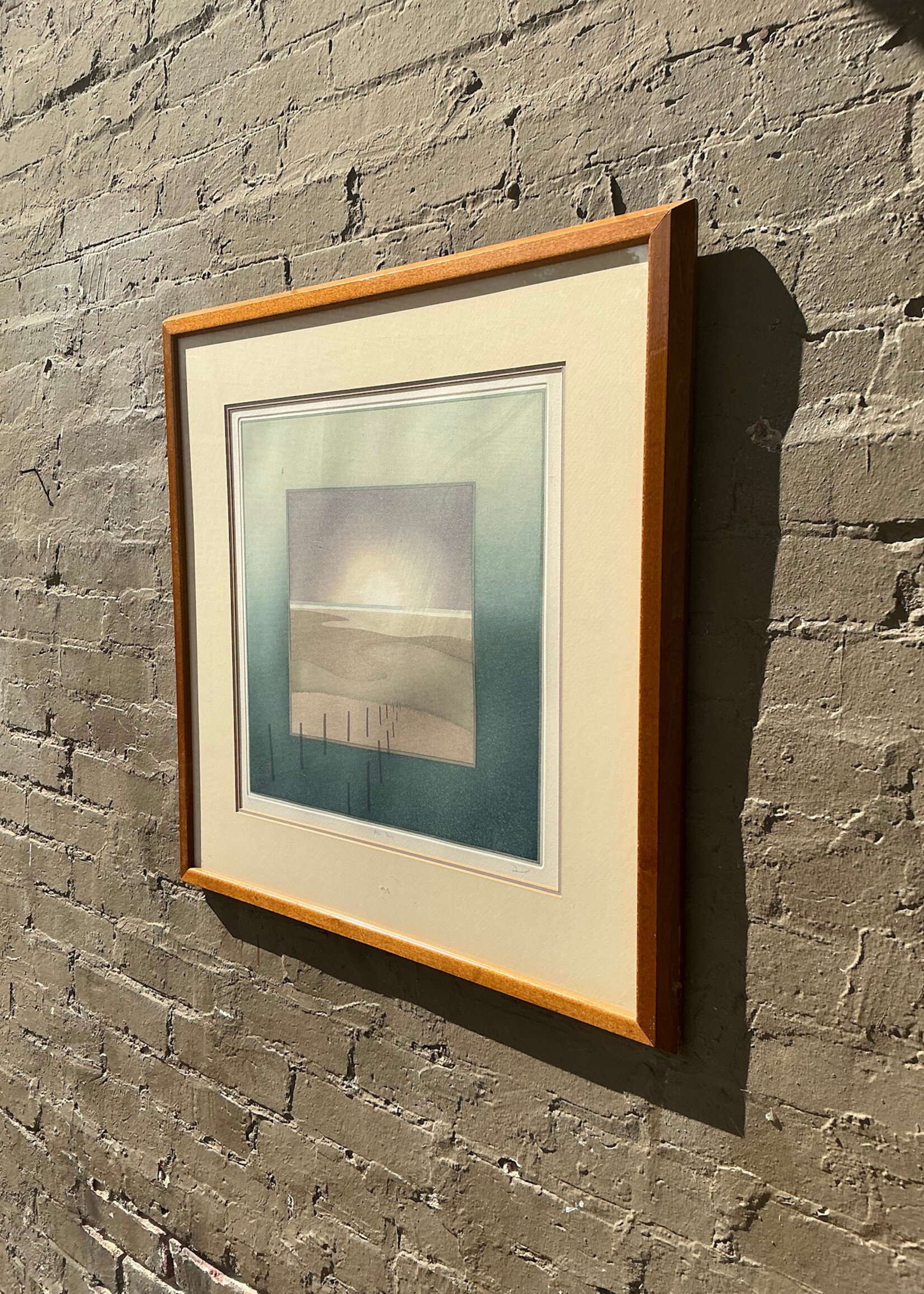 GOODWOOD Signed Lithograph, Scratch on Glass