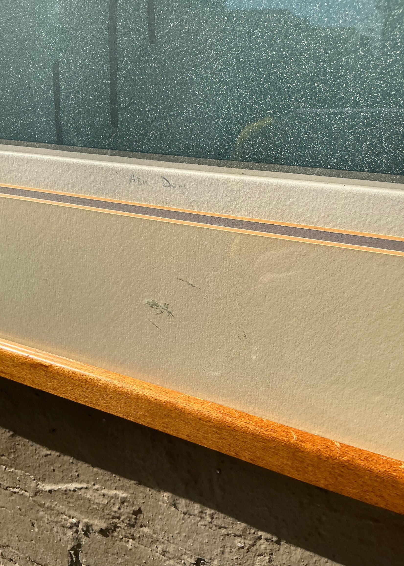 GOODWOOD Signed Lithograph, Scratch on Glass