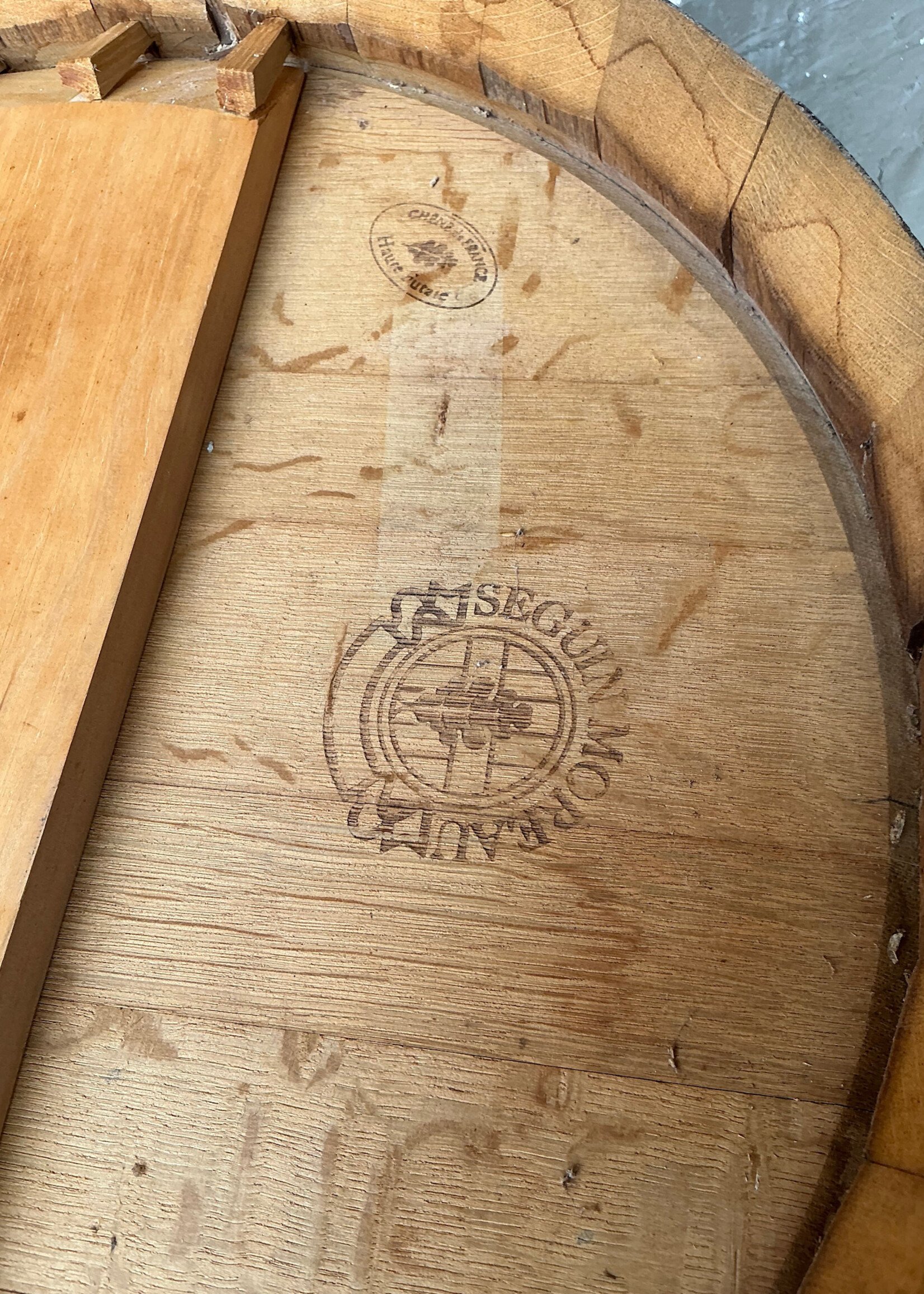 GOODWOOD French Wine Barrel with Slate Top Table