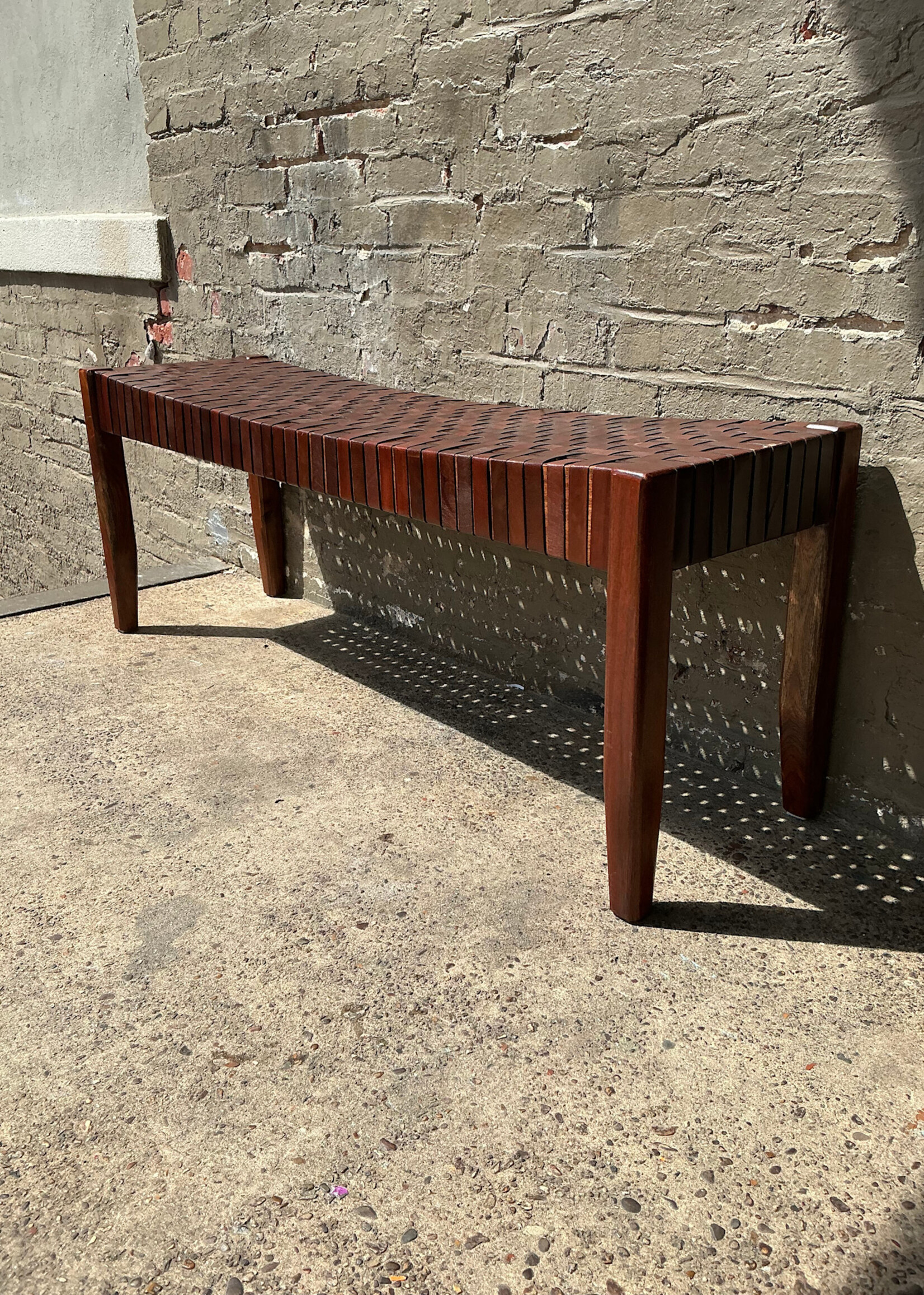 GOODWOOD Leather Strap Bench