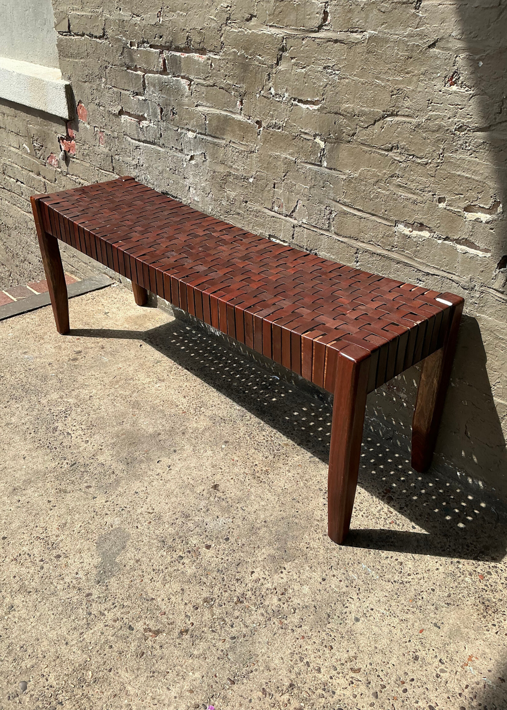 GOODWOOD Leather Strap Bench