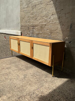 GOODWOOD Modern Oak & Mesh Credenza
