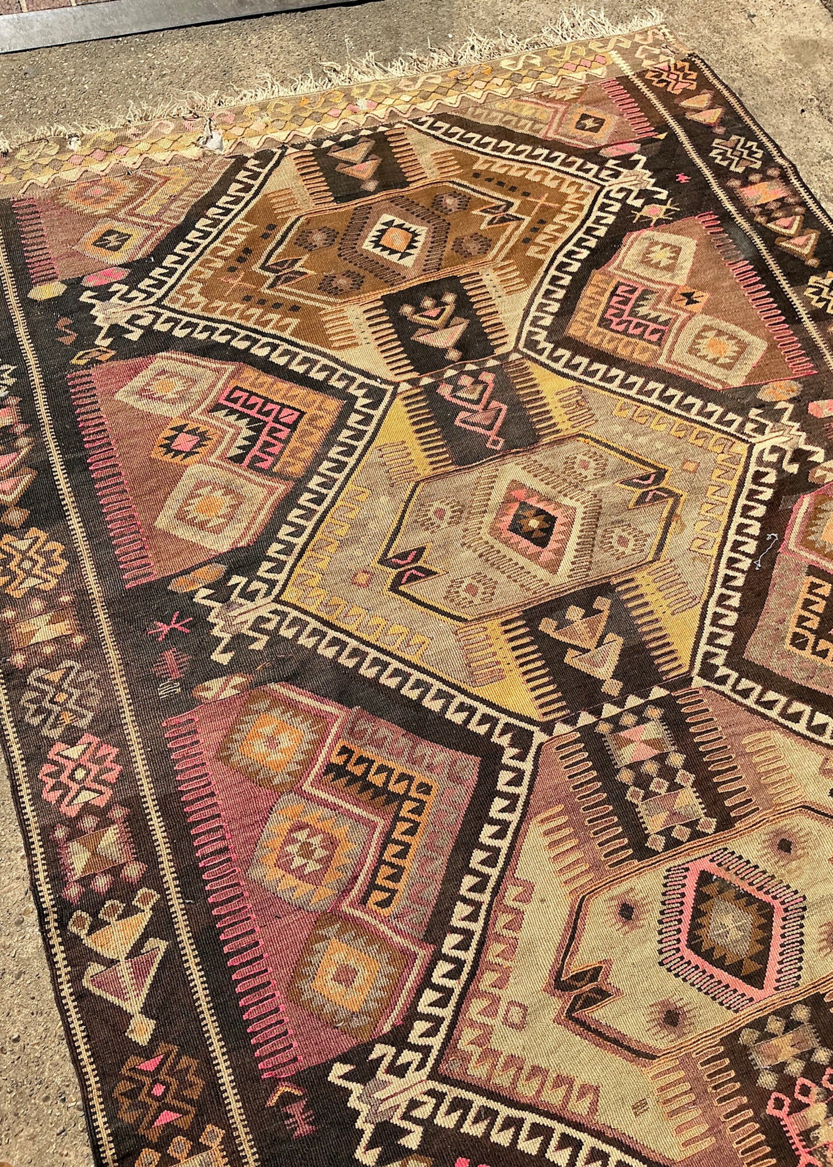 GOODWOOD Antique Turkish Flatstitch Rug 63” x 82”