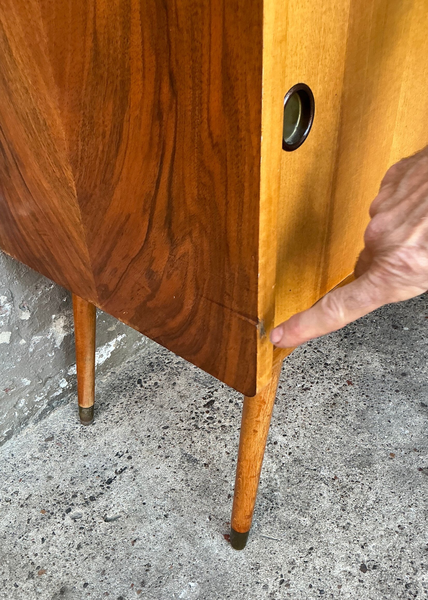 GOODWOOD Vintage Peg Leg Sliding Door Cabinet